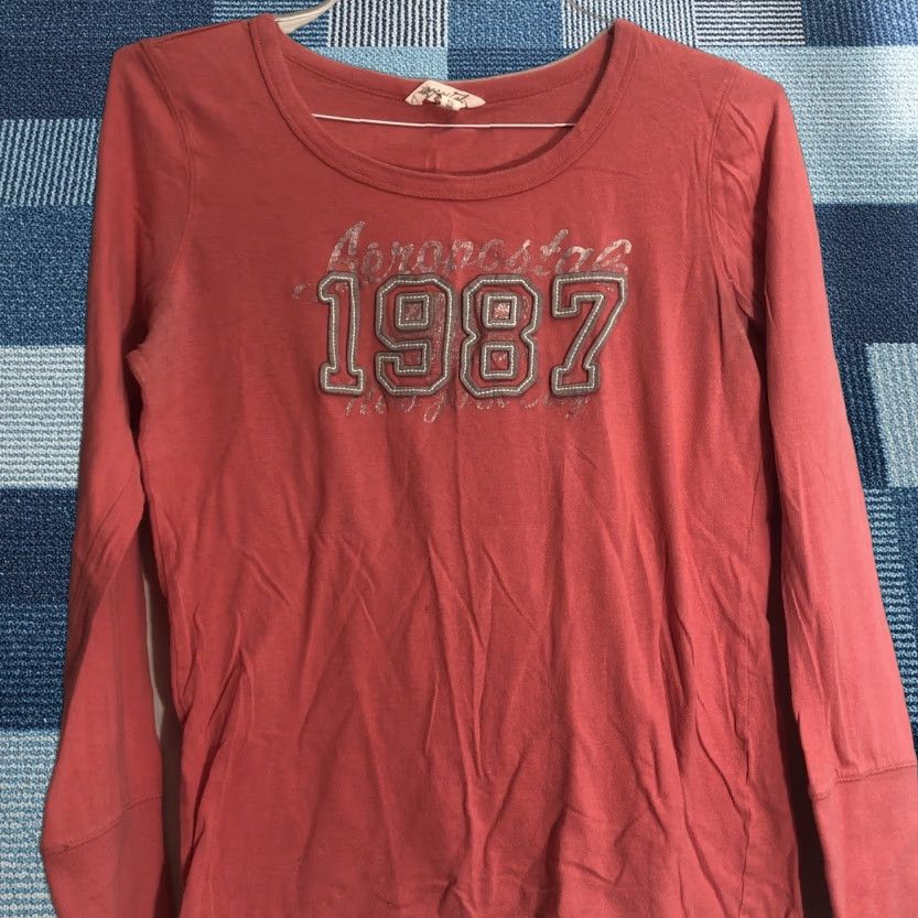 Vintage Aero Aeropostale Shirt Womens XL Pink Long Sleeve 1987 Logo Ladies Top Sz XL Size XL / US 12-14 / IT 48-50 - 1 Thumbnail