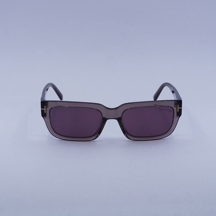 Tom Ford Tom Ford FT1075 45U Ezra Sunglasses Brown Rectangle Frame Size ONE SIZE - 3 Thumbnail