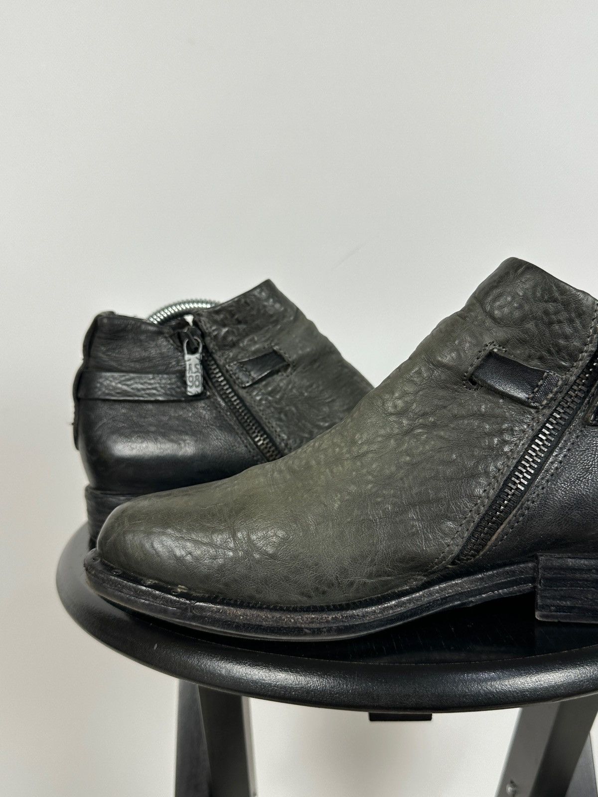 A.S.98 A.S.98. Airstep Leather Biker Ankle Boots Size US 8 / IT 38 - 19 Thumbnail