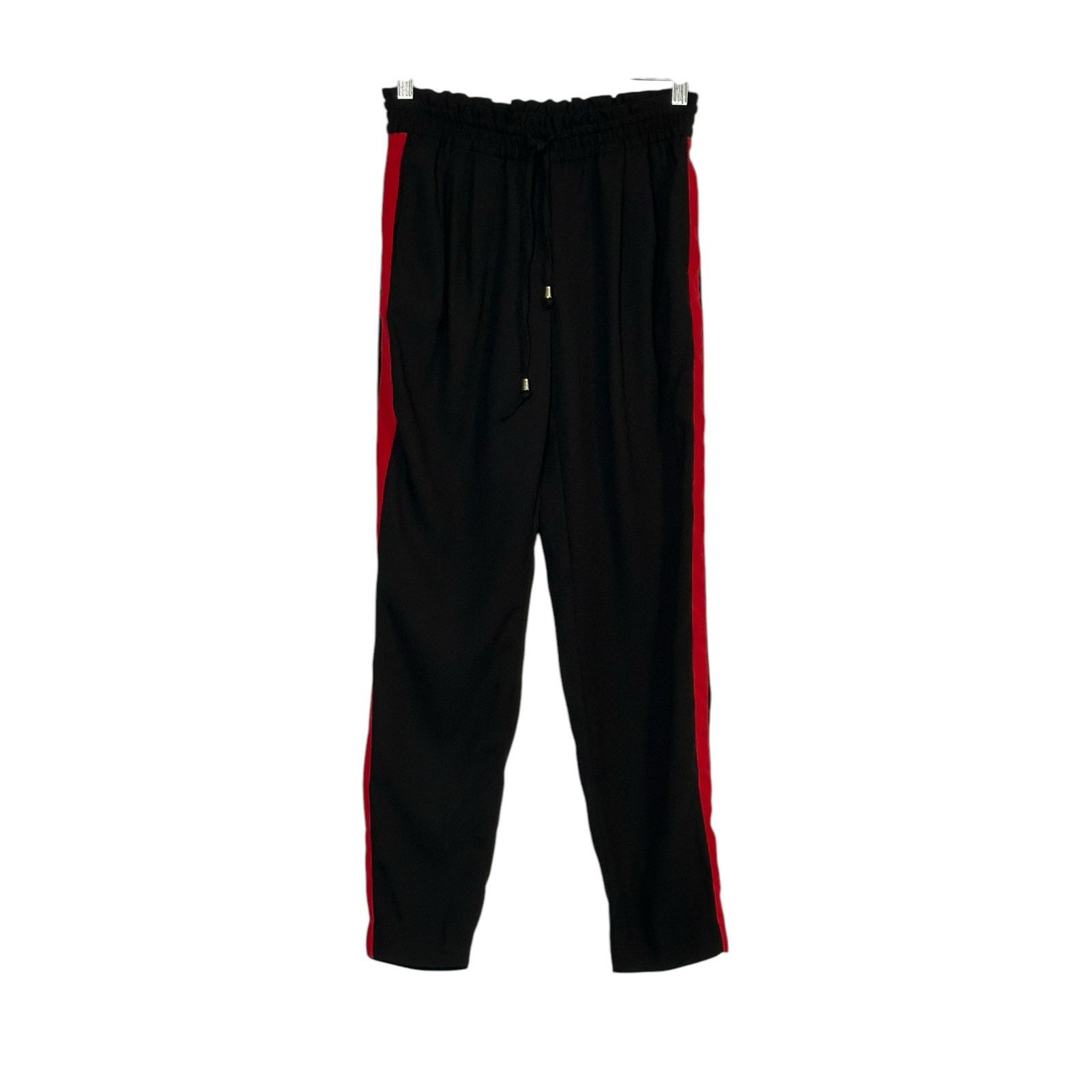Zara Zara black chiffon red stripes pull on jogger pants size XS Size 30" / US 8 / IT 44 - 5 Thumbnail