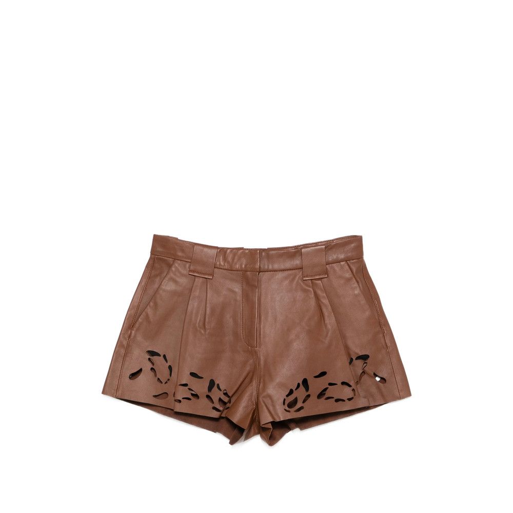 Iro Iro BROWN Shorts - Leather & Faux Leather Shorts Size 27" / US 4 / IT 40 - 1 Thumbnail