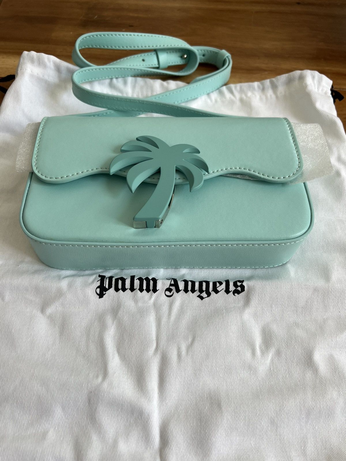 Palm Angels Palm Angels "Palm Beach" shoulder bag in blue calf leather Size ONE SIZE - 6 Thumbnail