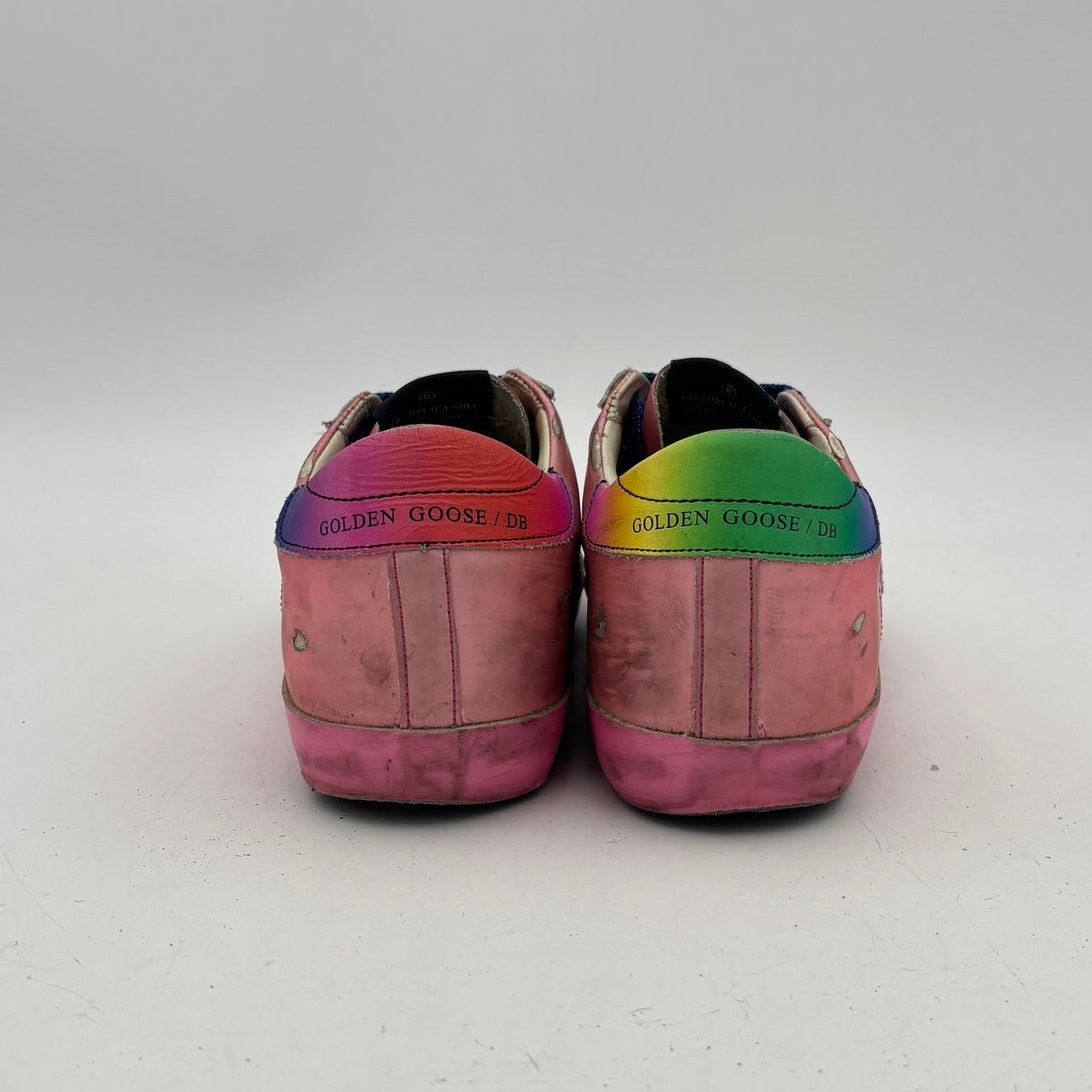 Golden Goose Golden Goose Superstar Sneakers GGDB Pink Rainbow Women's 37 Size US 7 / IT 37 - 4 Thumbnail