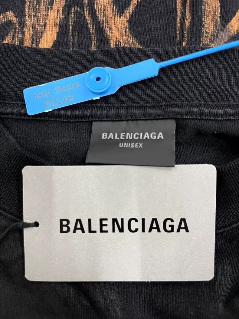 Balenciaga Balenciaga Loose round neck letter printed long sleeve T-s Size US L / EU 52-54 / 3 - 4 Thumbnail