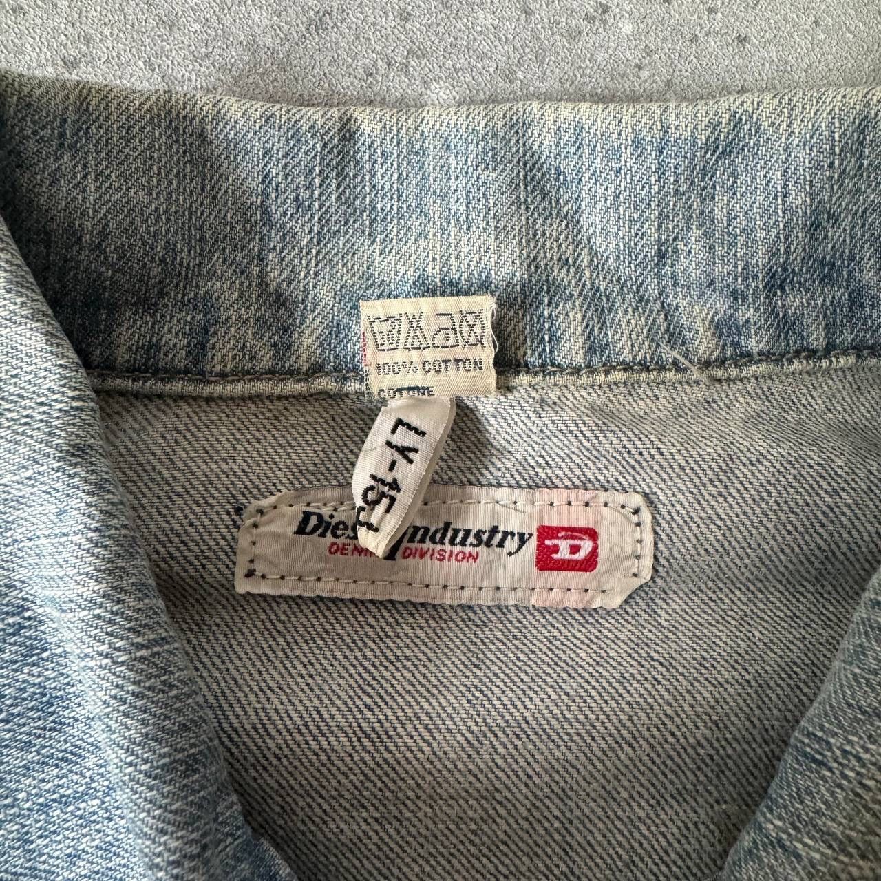 Diesel 🕷DIESEL VINTAGE BLUE WASHED DENIM PRINTED TRUCKER JACKET Size US XL / EU 56 / 4 - 11 Thumbnail