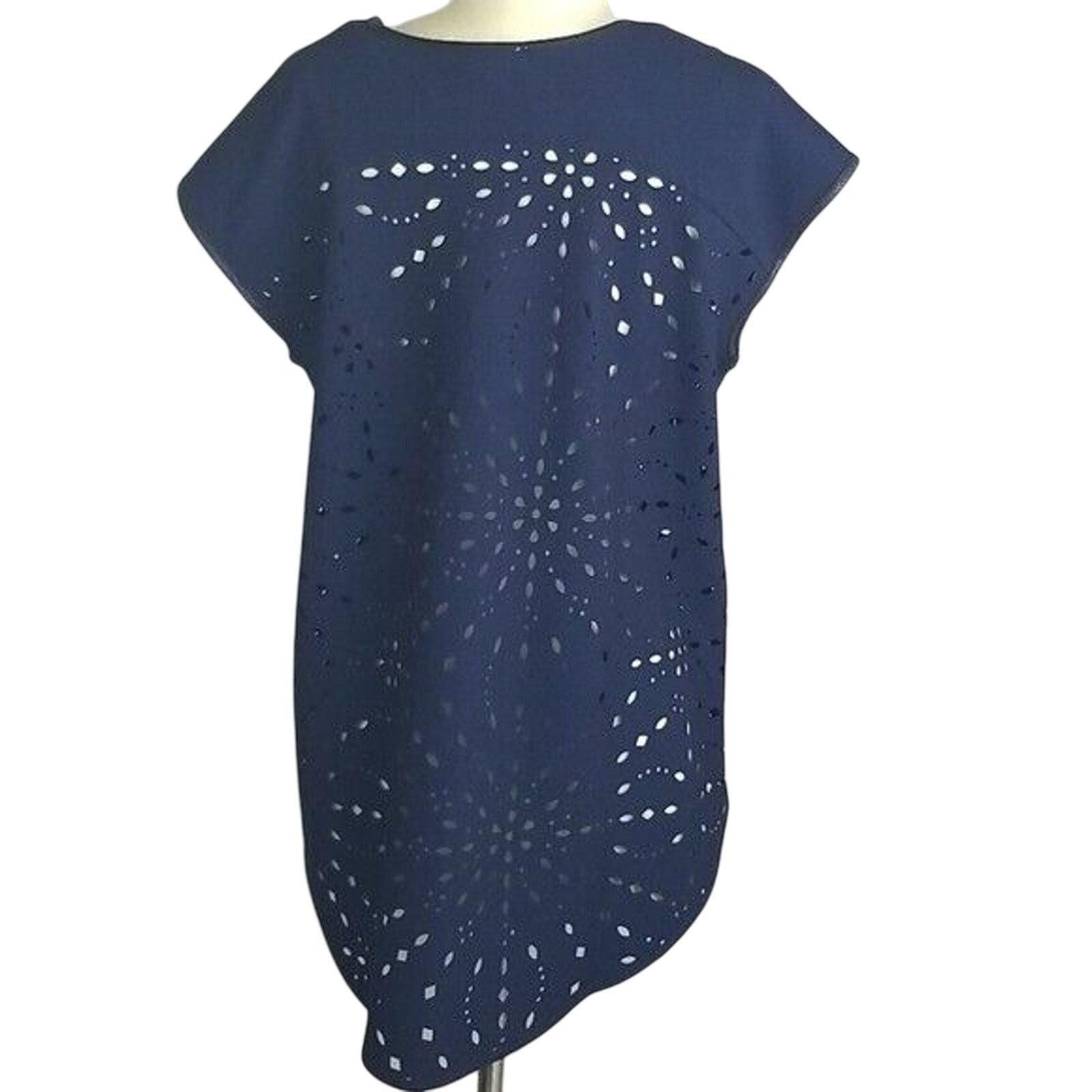 Alberto Alberto Makali Perforated Top S Whisygoth Artsy Asym Topper Size S / US 4 / IT 40 - 4 Thumbnail