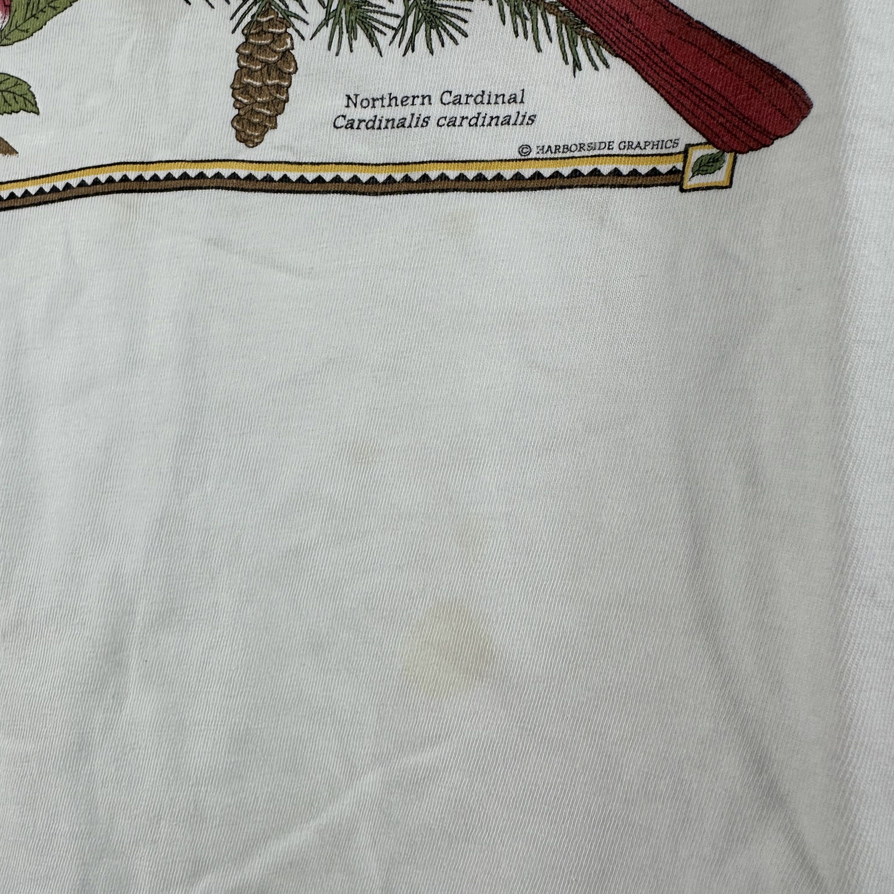 Vintage Vintage 90s Birds of the Garden Bird Species Nature T-Shirt Size US XL / EU 56 / 4 - 5 Thumbnail