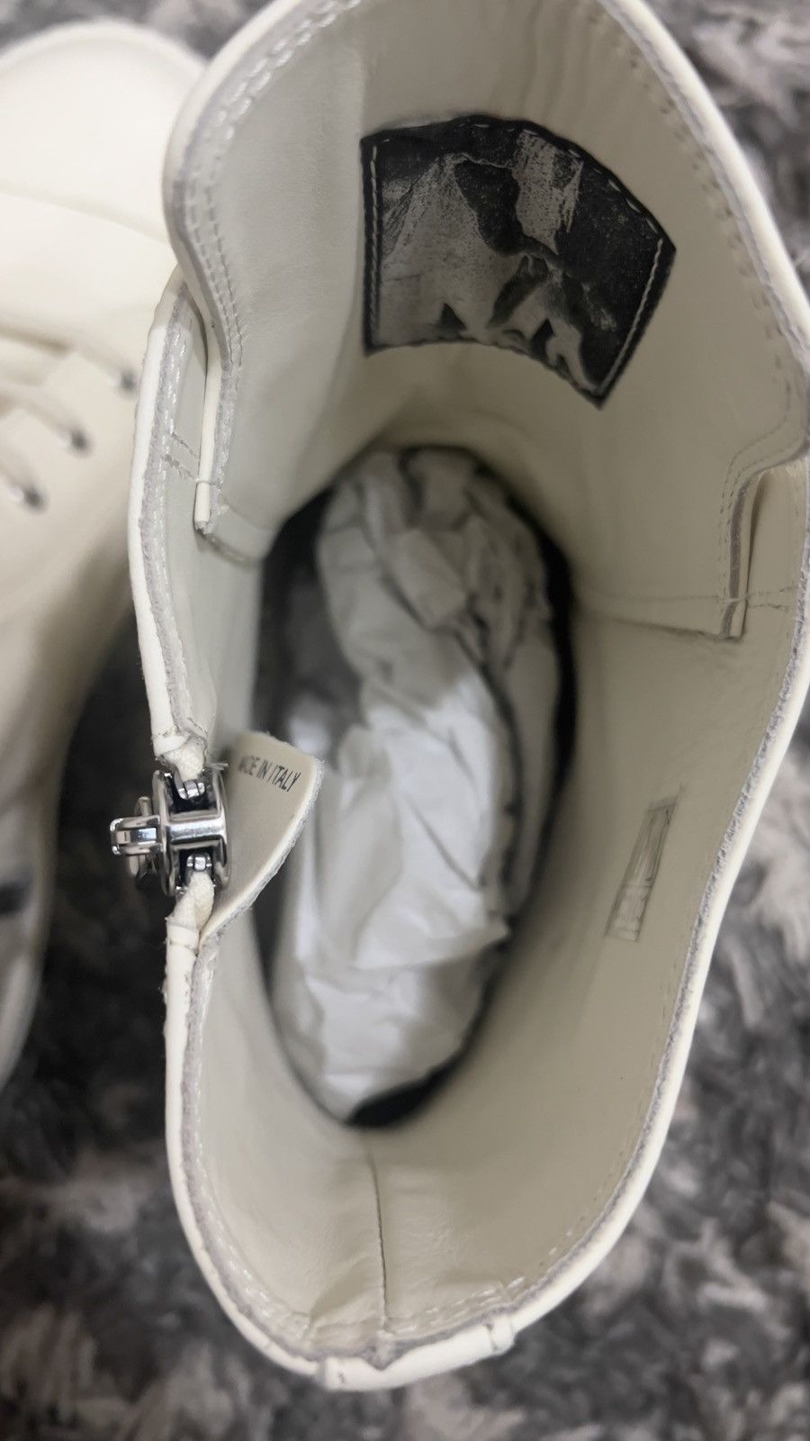 Rick Owens Rick Owen’s Ramones Highs - Milk Size US 12 / EU 45 - 6 Thumbnail
