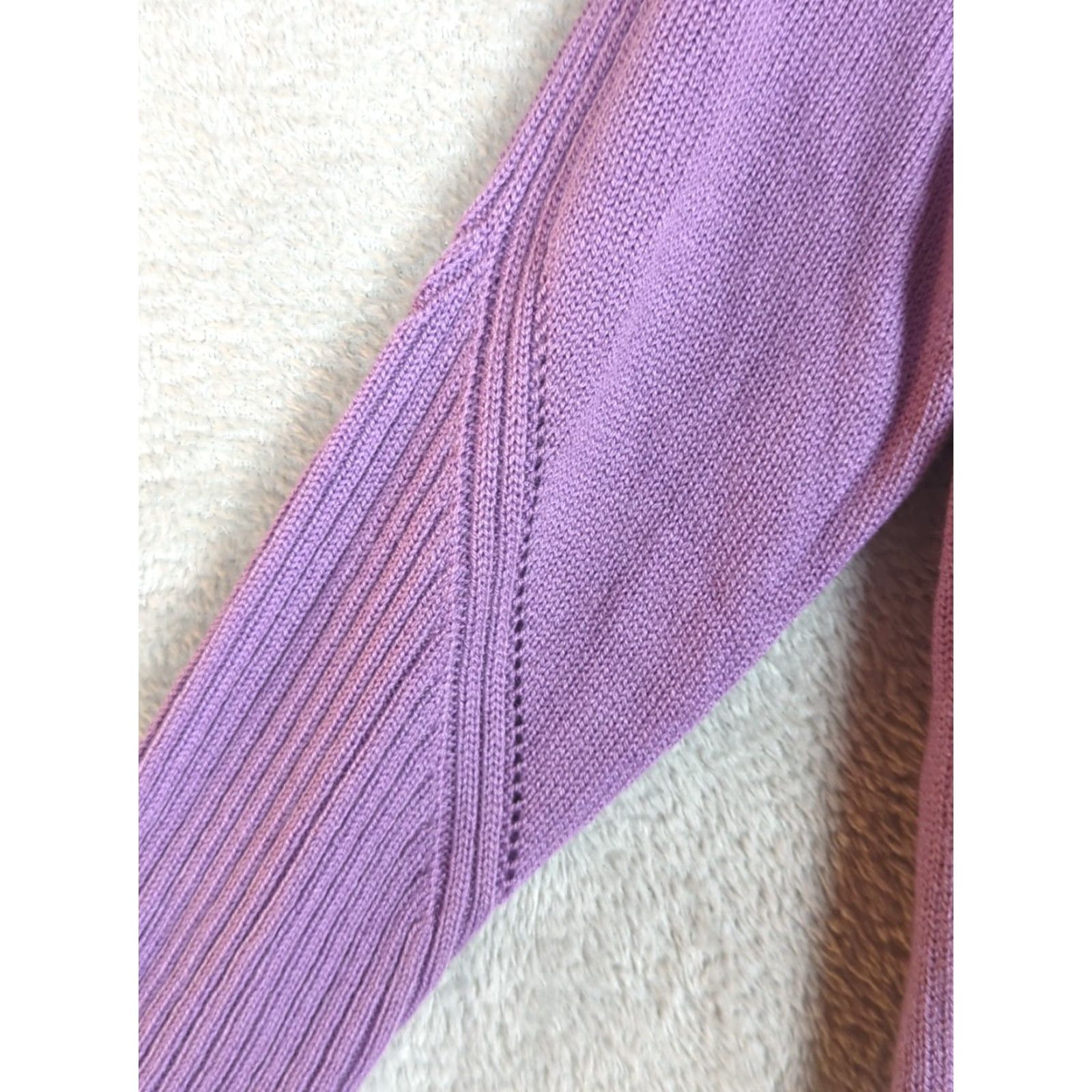 Nordstrom Nordstrom Wool Blend Funnel Neck Boxy Sweater XS Lavender/Purple Women Pullover Long Sleeve Cozy Winter Oversized Knit Pattern Solid) Size XS / US 0-2 / IT 36-38 - 3 Thumbnail