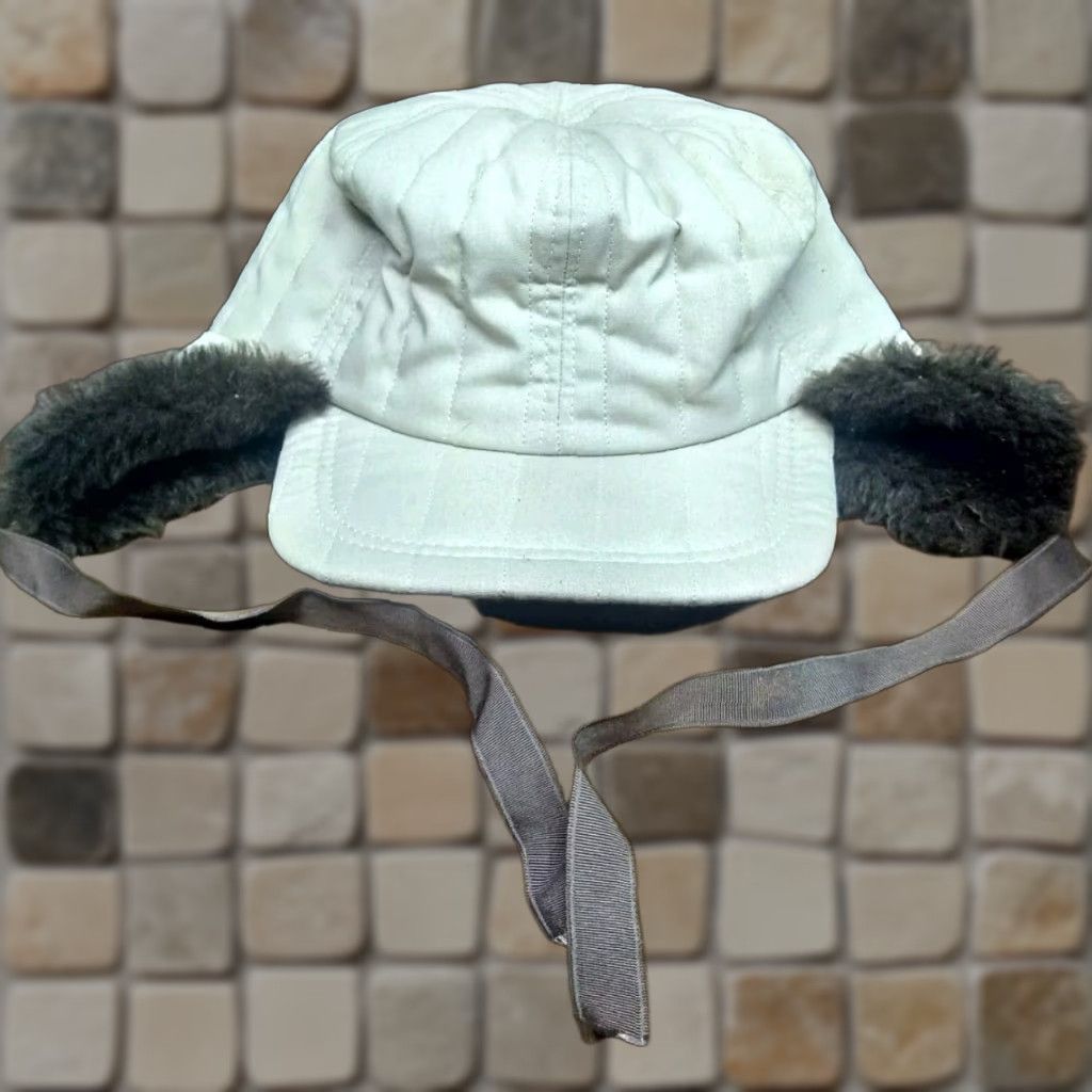 CO VINTAGE Langenberg Hat Co Trapper Hat Mens Medium Beige USA Made Quilted Twill Insulated Ear Flap Neck Flap Wide Brim Winter Fall Spring Mens Size ONE SIZE - 1 Thumbnail