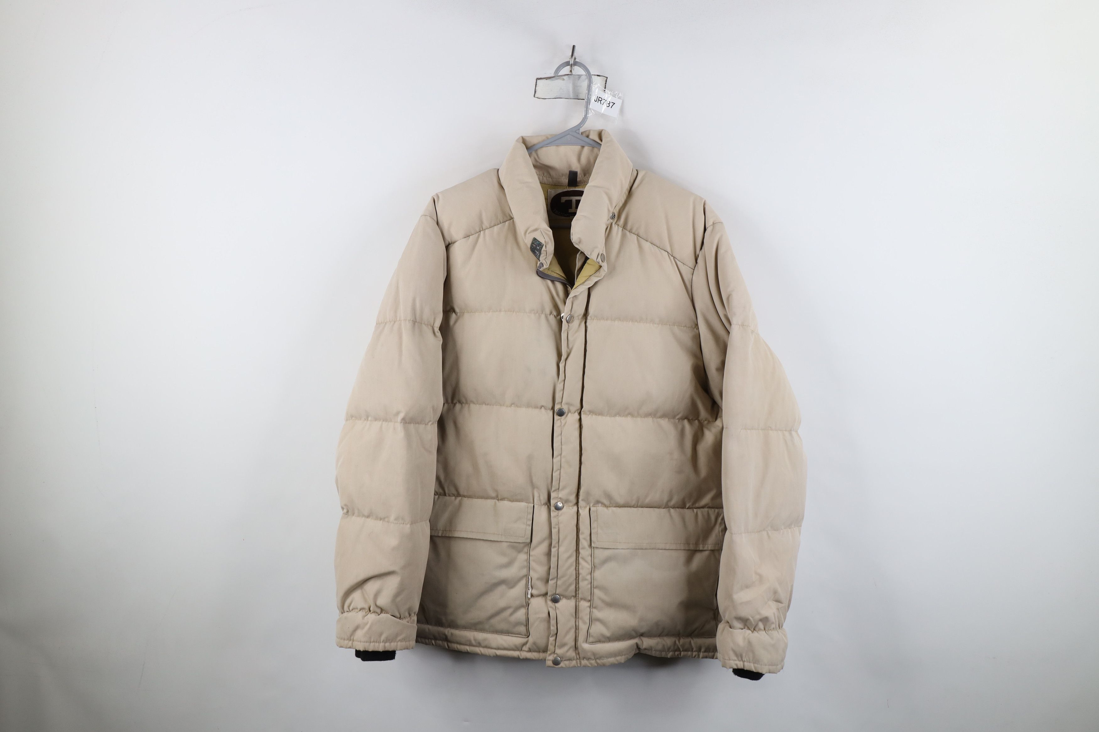 Vintage Vintage 70s Streetwear Duck Down Puffer Jacket Beige USA Size US M / EU 48-50 / 2 - 1 Thumbnail