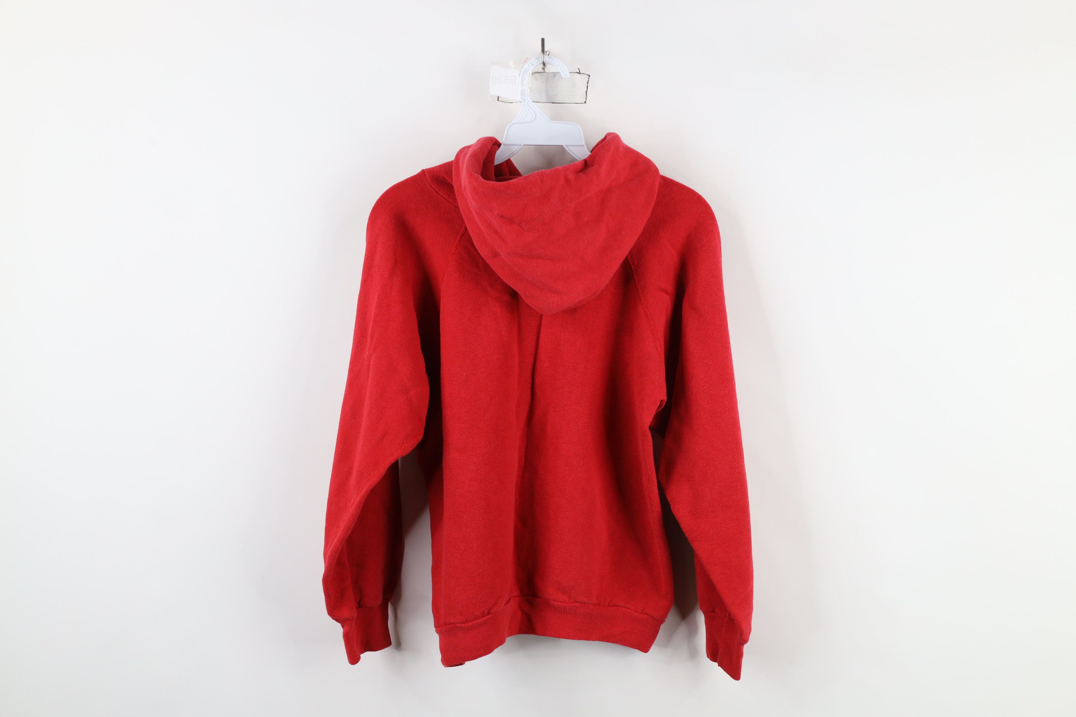 Vintage Vintage 70s 80s Streetwear Blank Hoodie Sweatshirt Red USA Size US M / EU 48-50 / 2 - 10 Thumbnail