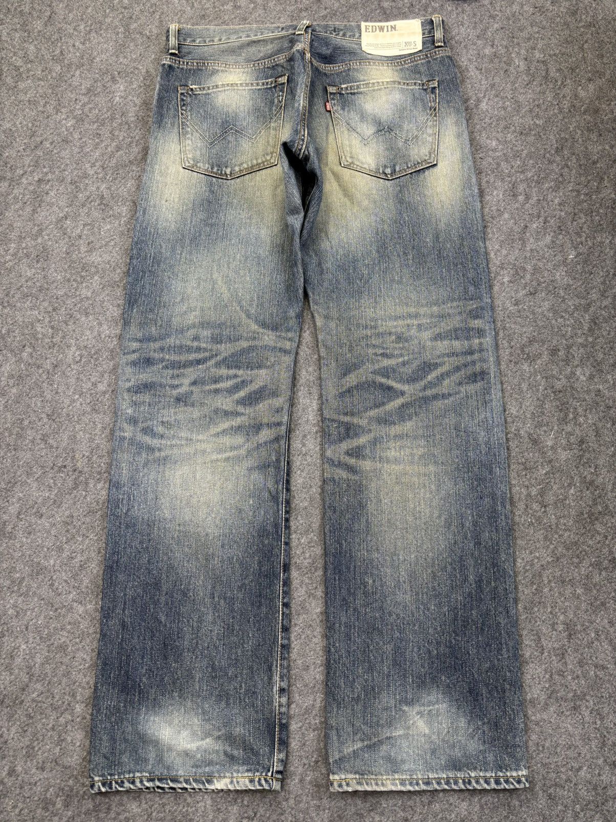 Edwin 💥Wide💥Sick Edwin 451 Mud Wash Raw Fades Denim F954 Size US 35 - 16 Thumbnail