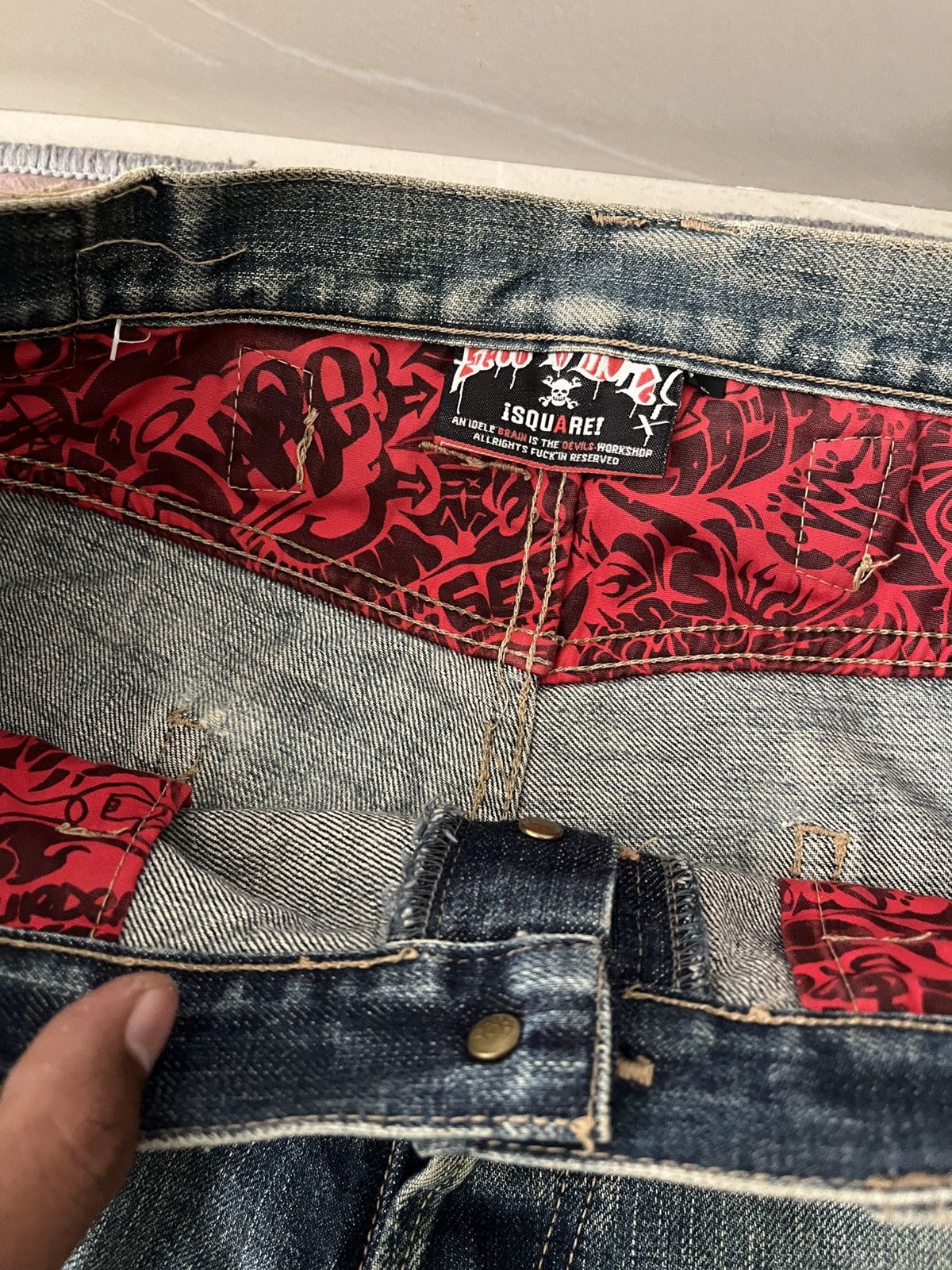If Six Was Nine × Japanese Brand × Vintage Vintage Selvadge Isquare Denim Size US 34 / EU 50 - 8 Thumbnail