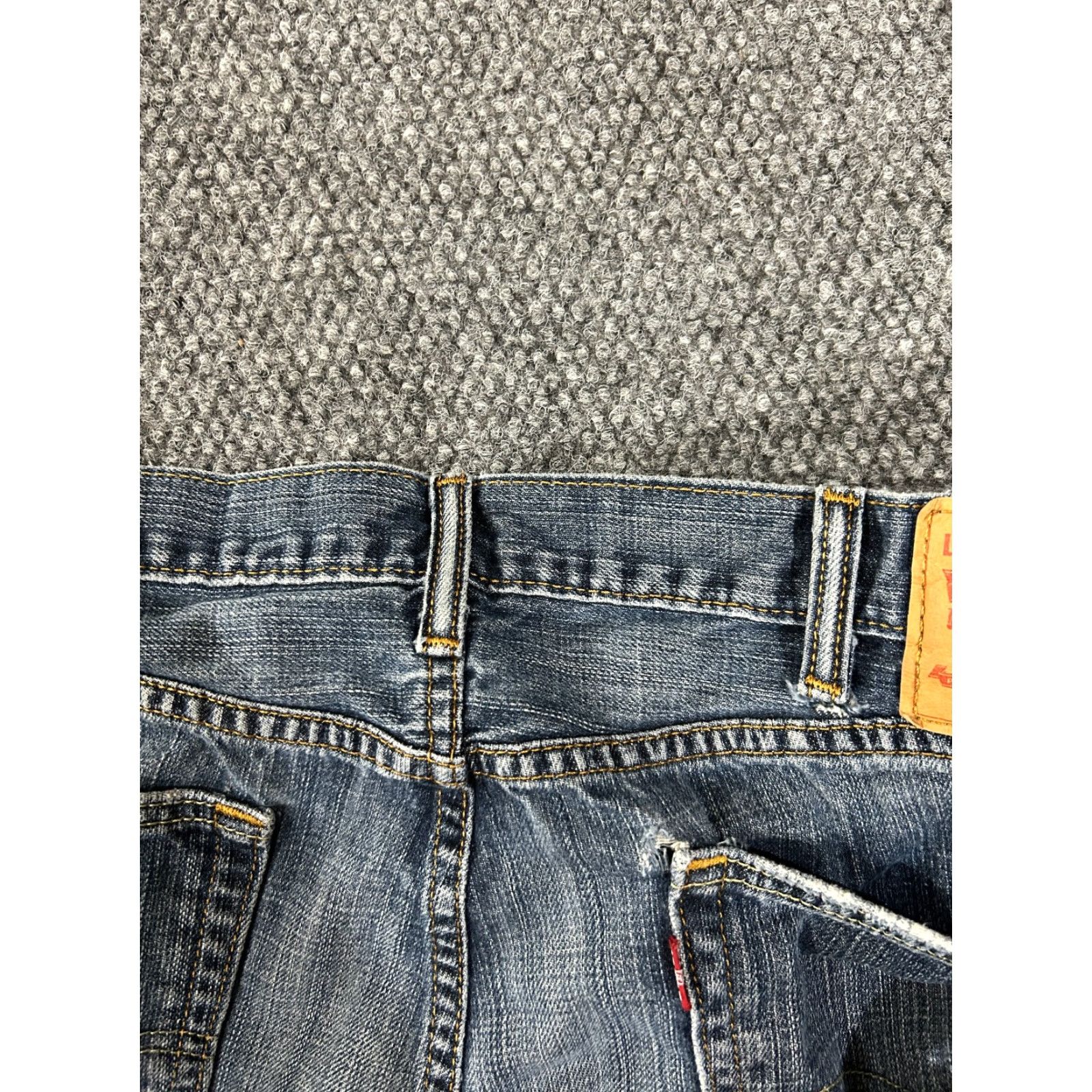 Levi's Levi's 505 Jeans Mens 38x34 Blue Straight Denim Distressed Regular Pocket Zipper Cowboy Vintage No N/A Size US 38 / EU 54 - 7 Thumbnail