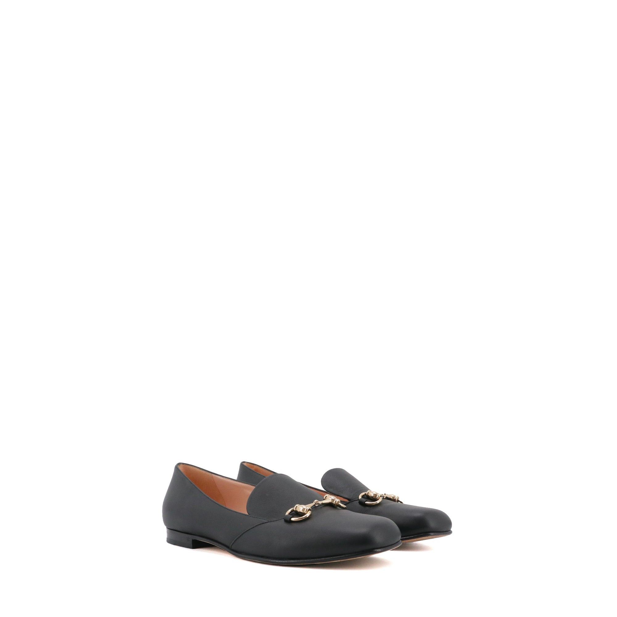 Gucci GUCCI - Gucci Horsebit Moccasins in black leather (T40) Size US 9 / IT 39 - 1 Thumbnail