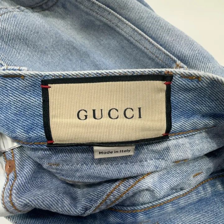 Gucci Gucci Gucci Blue Striped Zipper Pocket Denim Pants -2506 Size US 32 / EU 48 - 5 Thumbnail