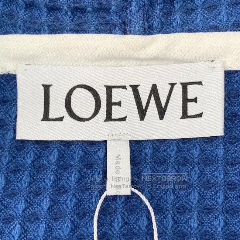 Loewe Loewe blue lettered embroidery hooded drawstring fringe nee Size US M / EU 48-50 / 2 - 5 Thumbnail