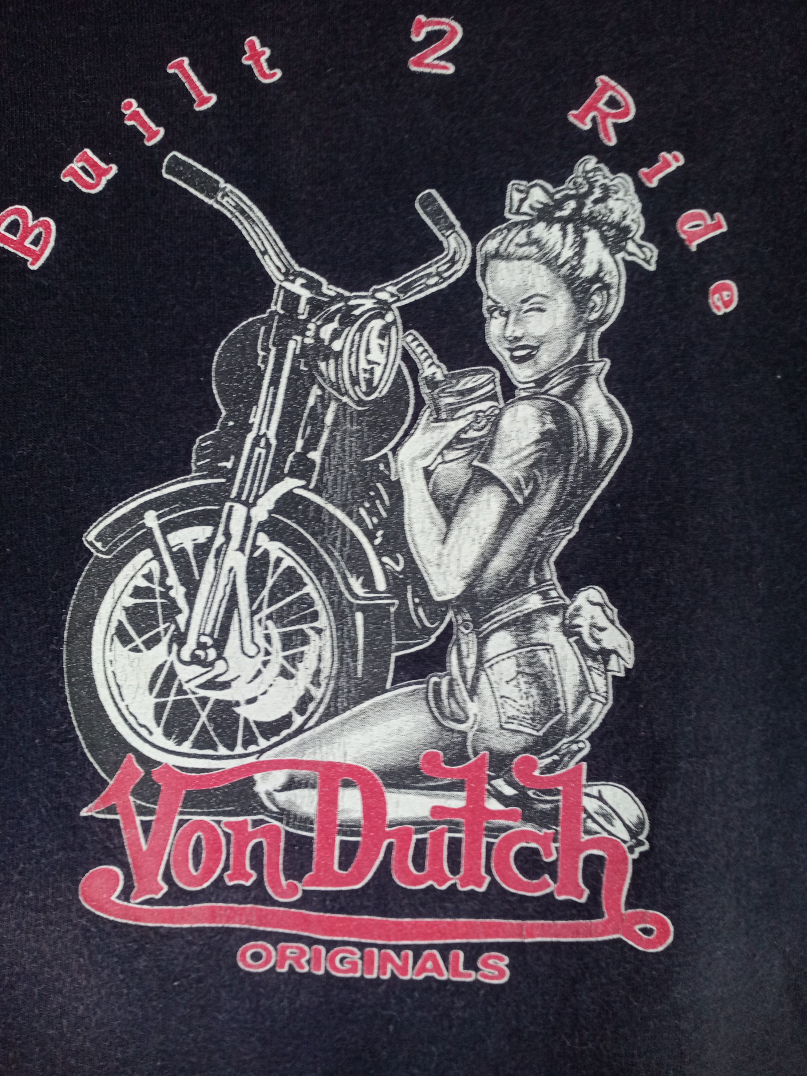Von Dutch Rare Vintage 90s Von Dutch Built 2 Ride Tshirt Size US M / EU 48-50 / 2 - 1 Thumbnail