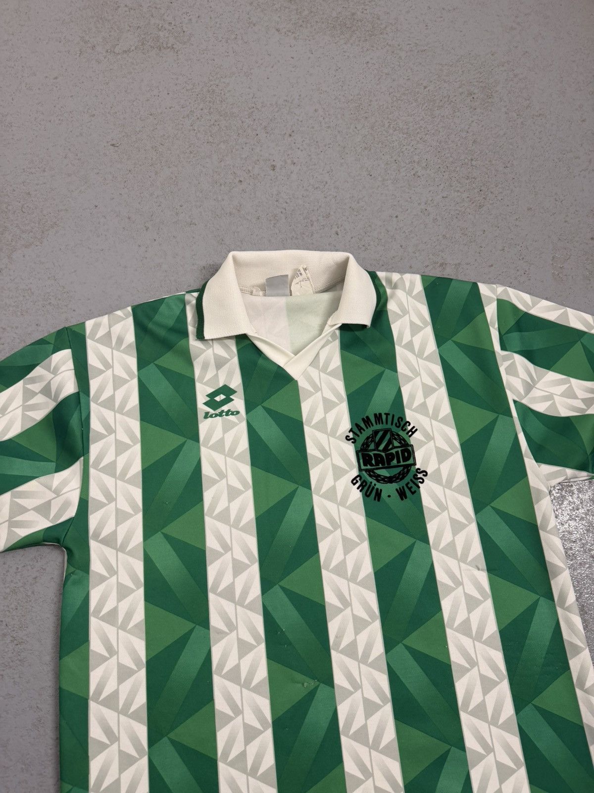 Lotto Sport Vintage 90s Lotto Rapid Stammtisch Fan Soccer Jersey Size US XL / EU 56 / 4 - 3 Thumbnail