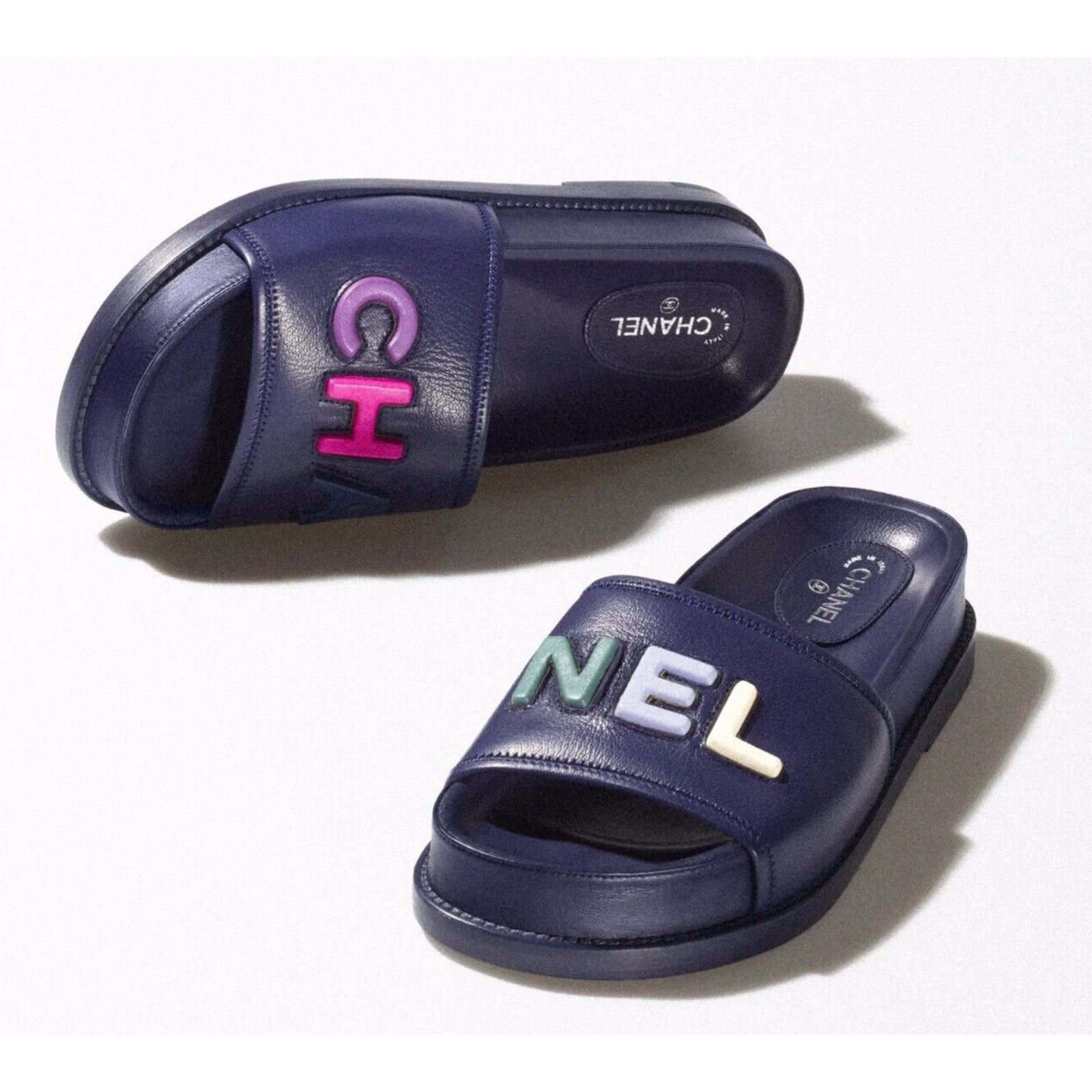Chanel Chanel 22S Blue Lambskin Multicolor CHANEL Letter Logo Size US 7.5 / IT 37.5 - 4 Thumbnail