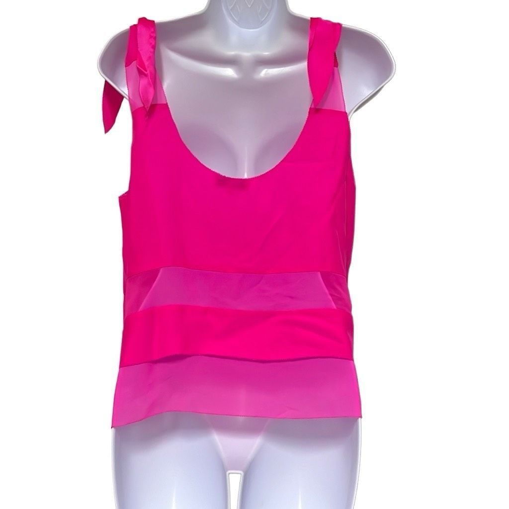 Parker Parker Womens Size Small 100% Silk Tank Top Pink Tie Straps Size S / US 4 / IT 40 - 2 Thumbnail