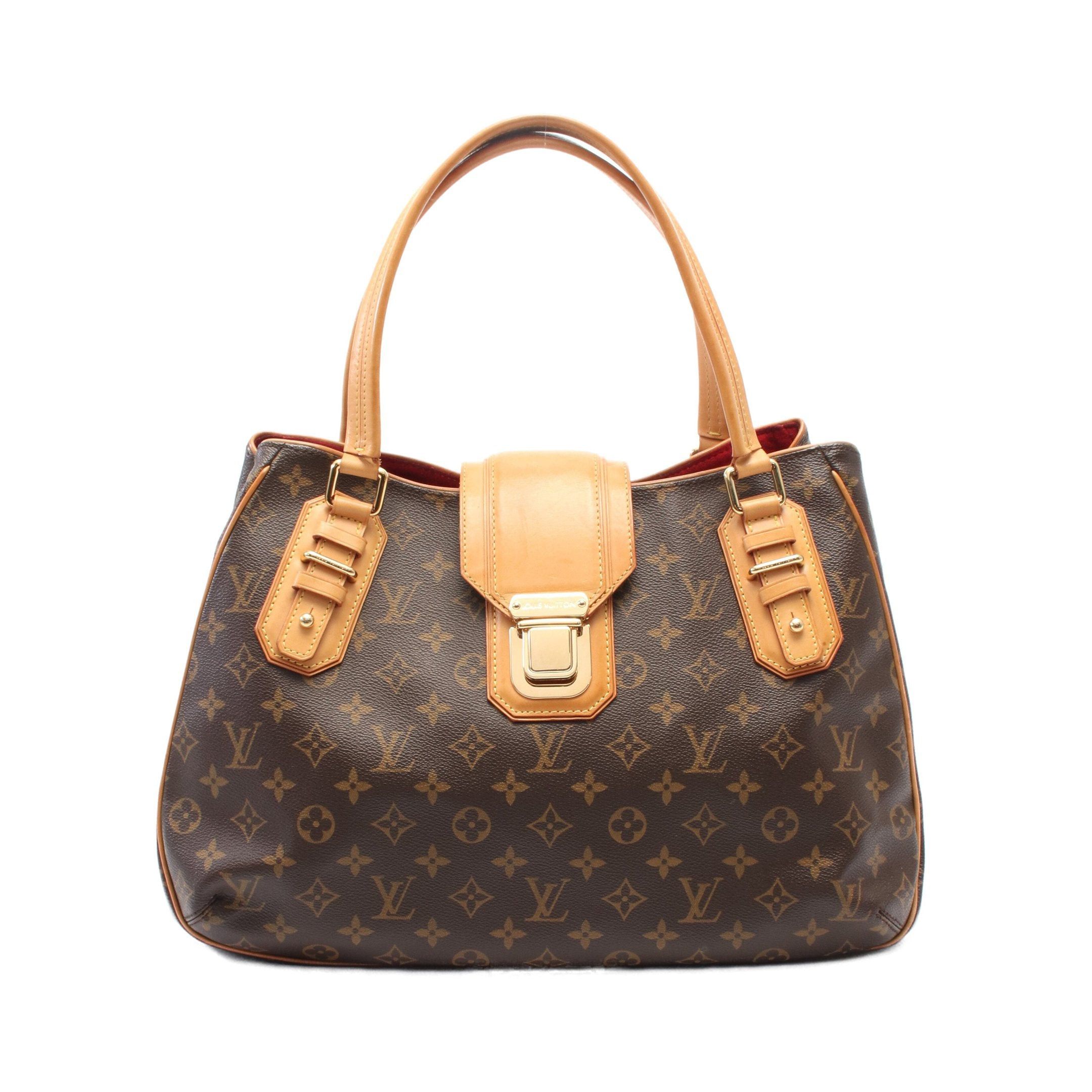 Louis Vuitton Louis Vuitton Greet Monogram Handbag Leather Brown Size ONE SIZE - 1 Thumbnail