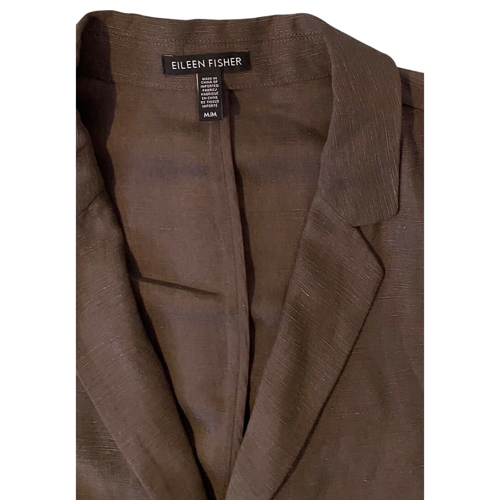Eileen Fisher $378 Eileen Fisher M Drapey Linen Tencel Long Blazer Jacket Size M / US 6-8 / IT 42-44 - 3 Thumbnail