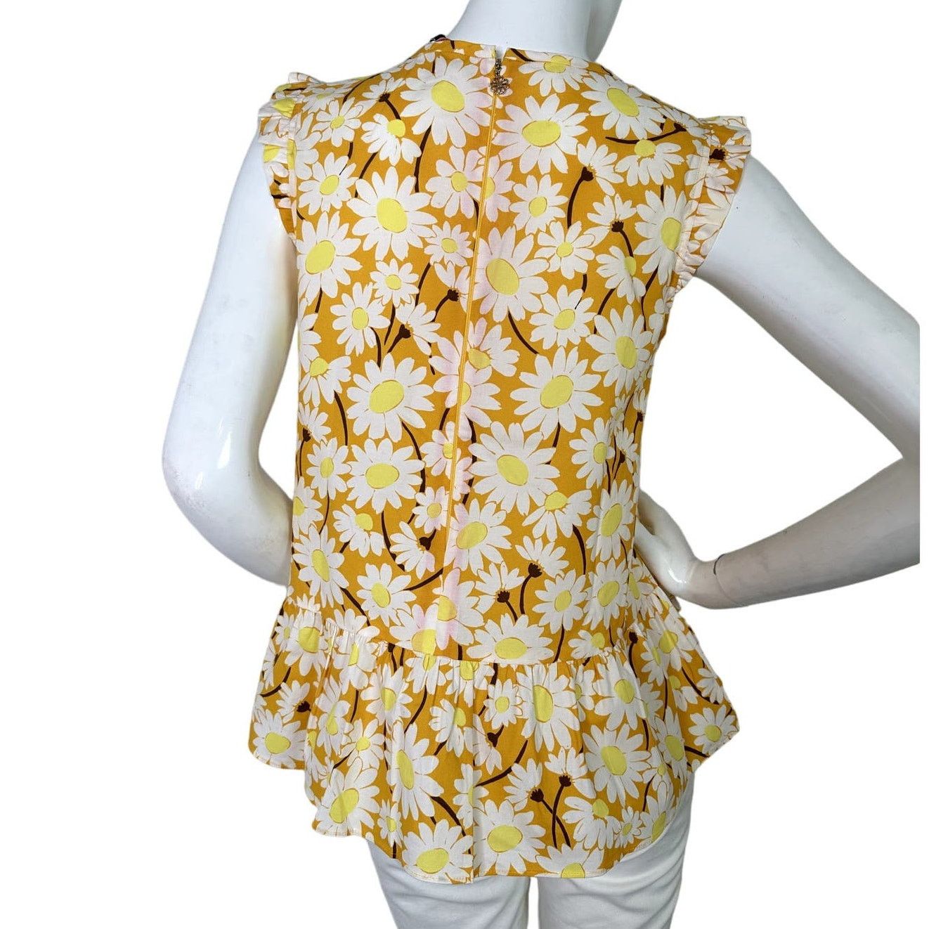 Kate Spade Kate Spade Kate Daisy Flounce Top size 2 Golden Rod Size XS / US 0-2 / IT 36-38 - 3 Thumbnail