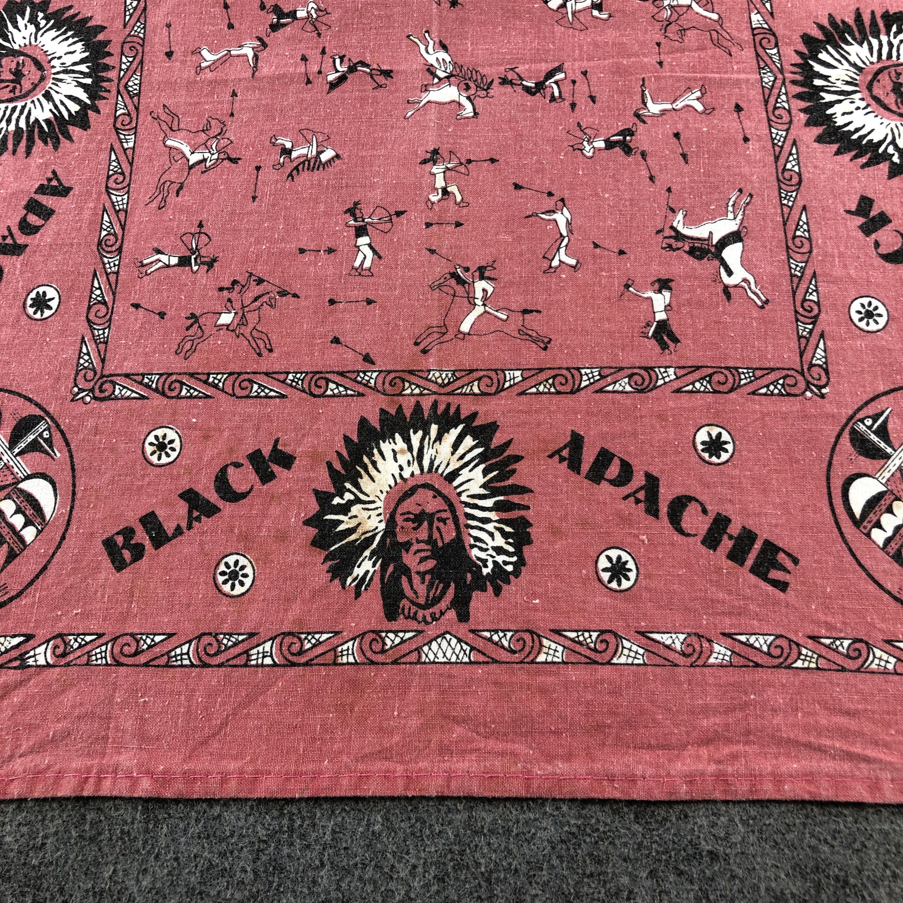 Vintage Black Apache Paisley Handkerchief Neckerchief Bandana H2380 Size ONE SIZE - 3 Thumbnail