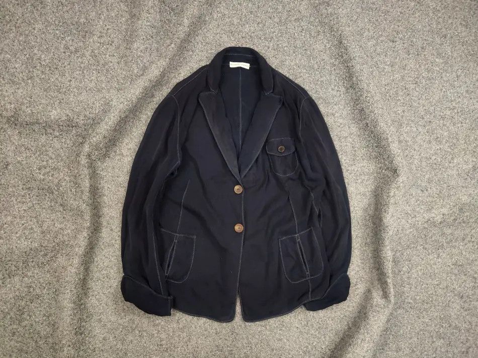 Brunello Cucinelli Brunello Cucinelli premium design classic Cotton Navy Blazer Size XL / US 12-14 / IT 48-50 - 1 Thumbnail