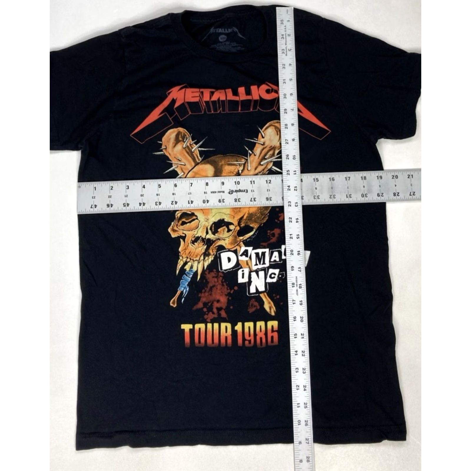 Vintage VINTAGE Metallica Damage Inc Tour Skull Pushead Graphic T-shirt Women Medium Black Size M / US 6-8 / IT 42-44 - 5 Thumbnail
