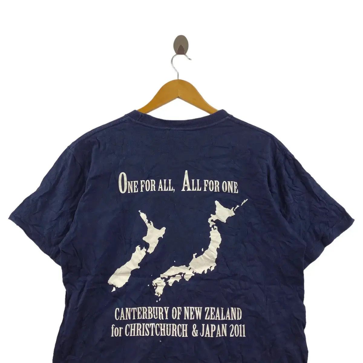 Canterbury of New Zealand Vintage CANTERBURY NEW ZEALAND x JAPAN Earthquake Tee Shirt Size US L / EU 52-54 / 3 - 4 Thumbnail