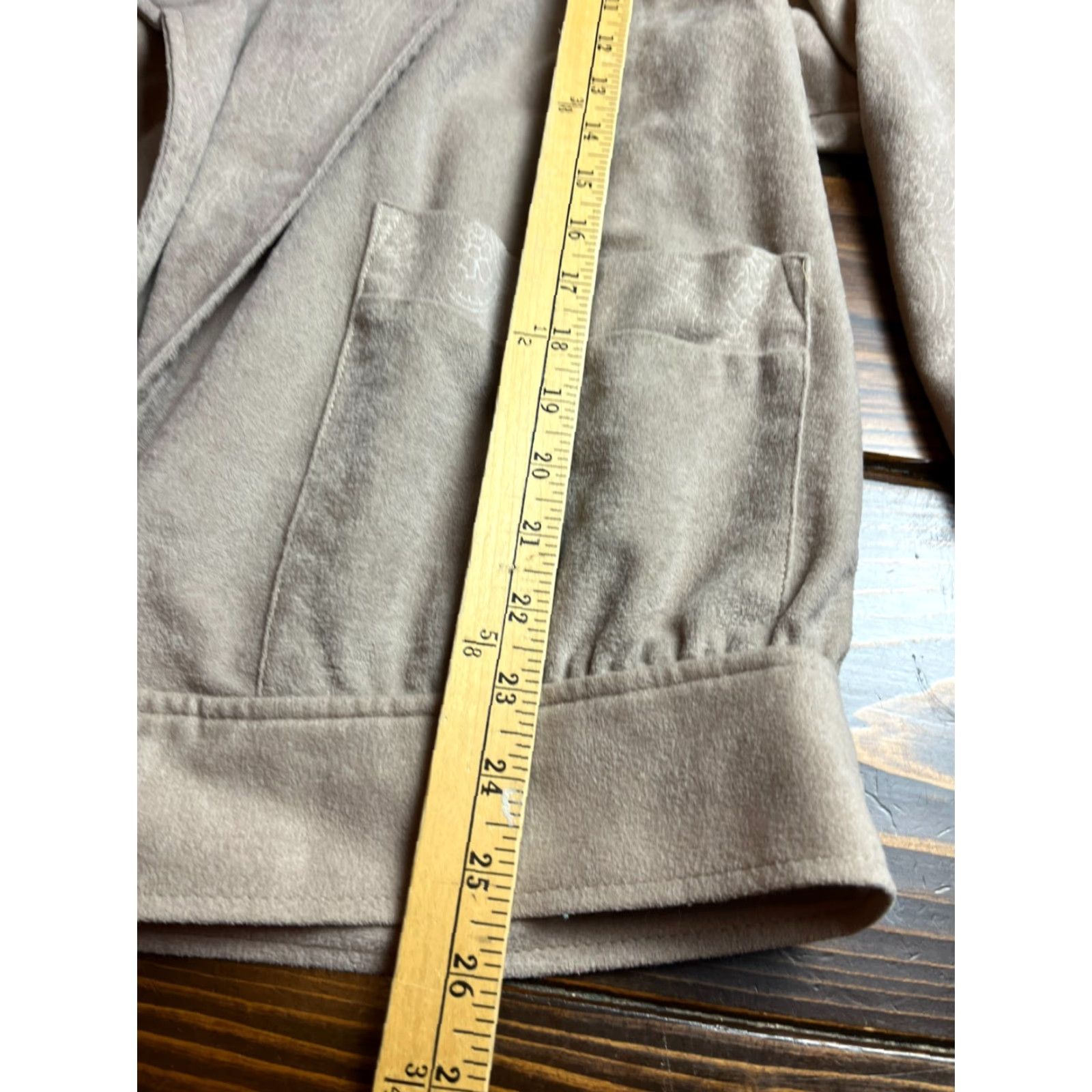 Vintage Teddi Sweater Cardigan, Women's Medium, Floral, Tan Brown, Shoulder Pads, Vintage, Regular Fit, Long Sleeve, Casual Size M / US 6-8 / IT 42-44 - 6 Thumbnail