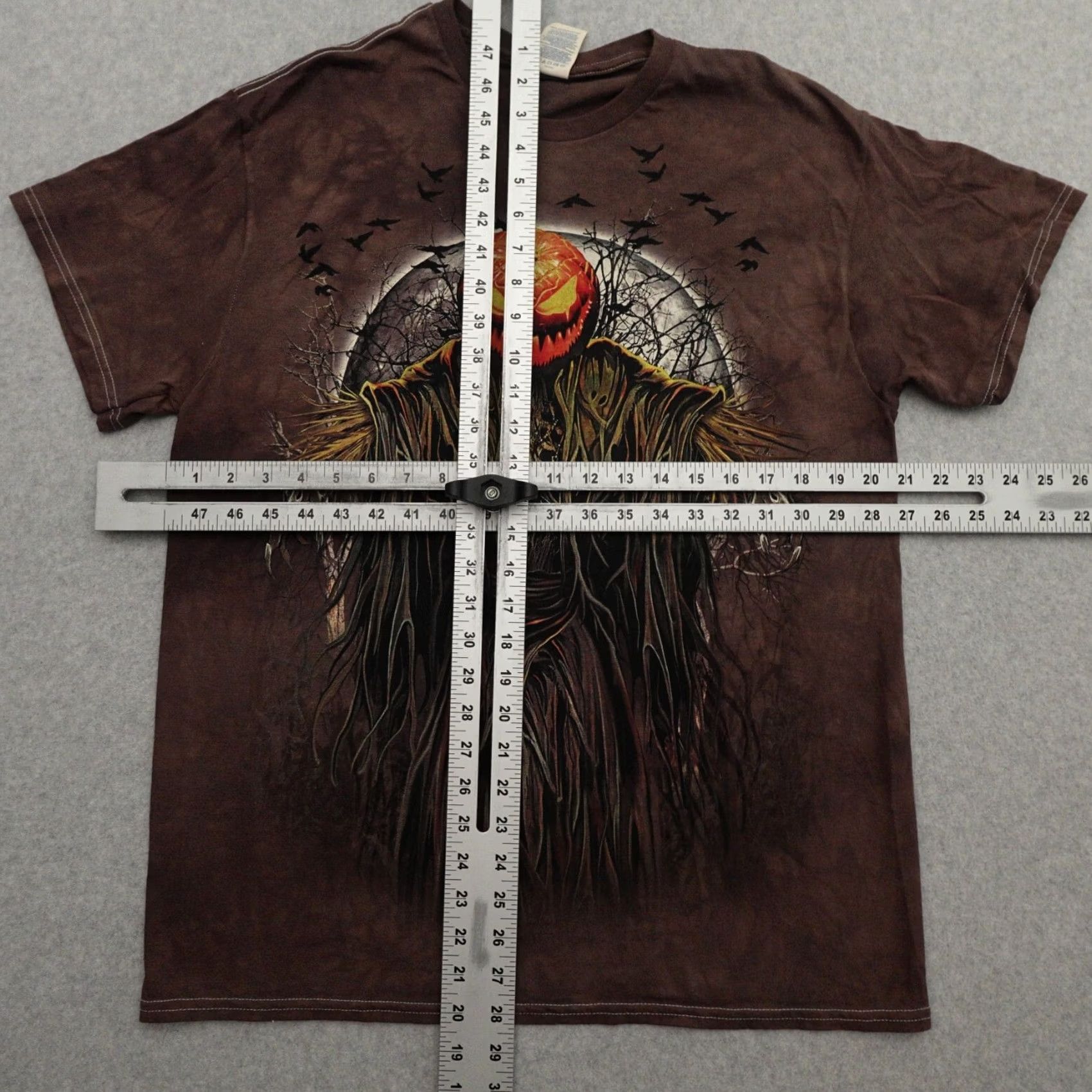 Delta Vintage Delta TShirt XL (21X28) Brown Tie Dye Halloween Pumpkin Horror Scarecrow Size US XL / EU 56 / 4 - 3 Thumbnail