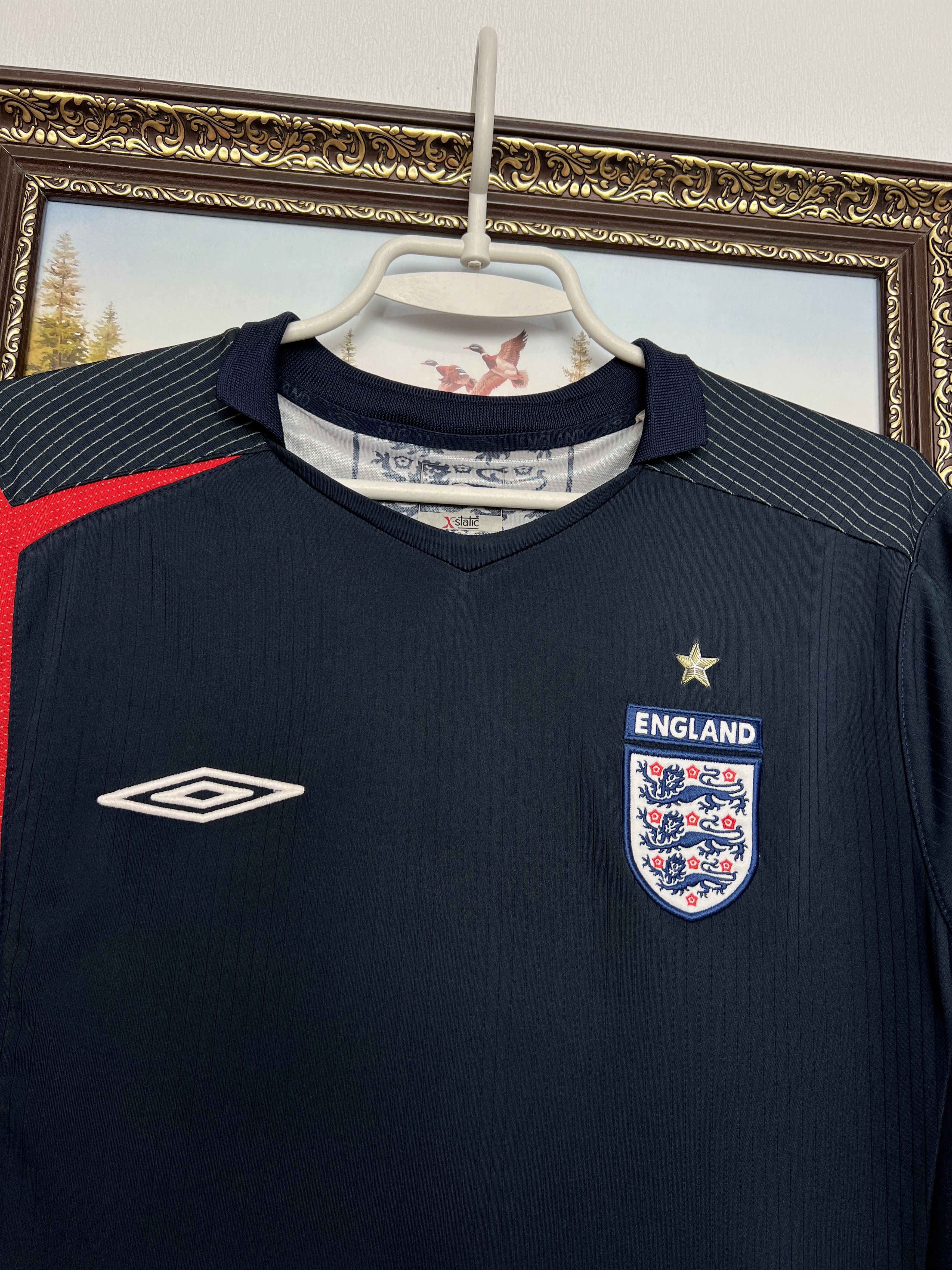 Umbro England Third football shirt 2005 Soccer Umbri Jersey Trikot Size US L / EU 52-54 / 3 - 3 Thumbnail