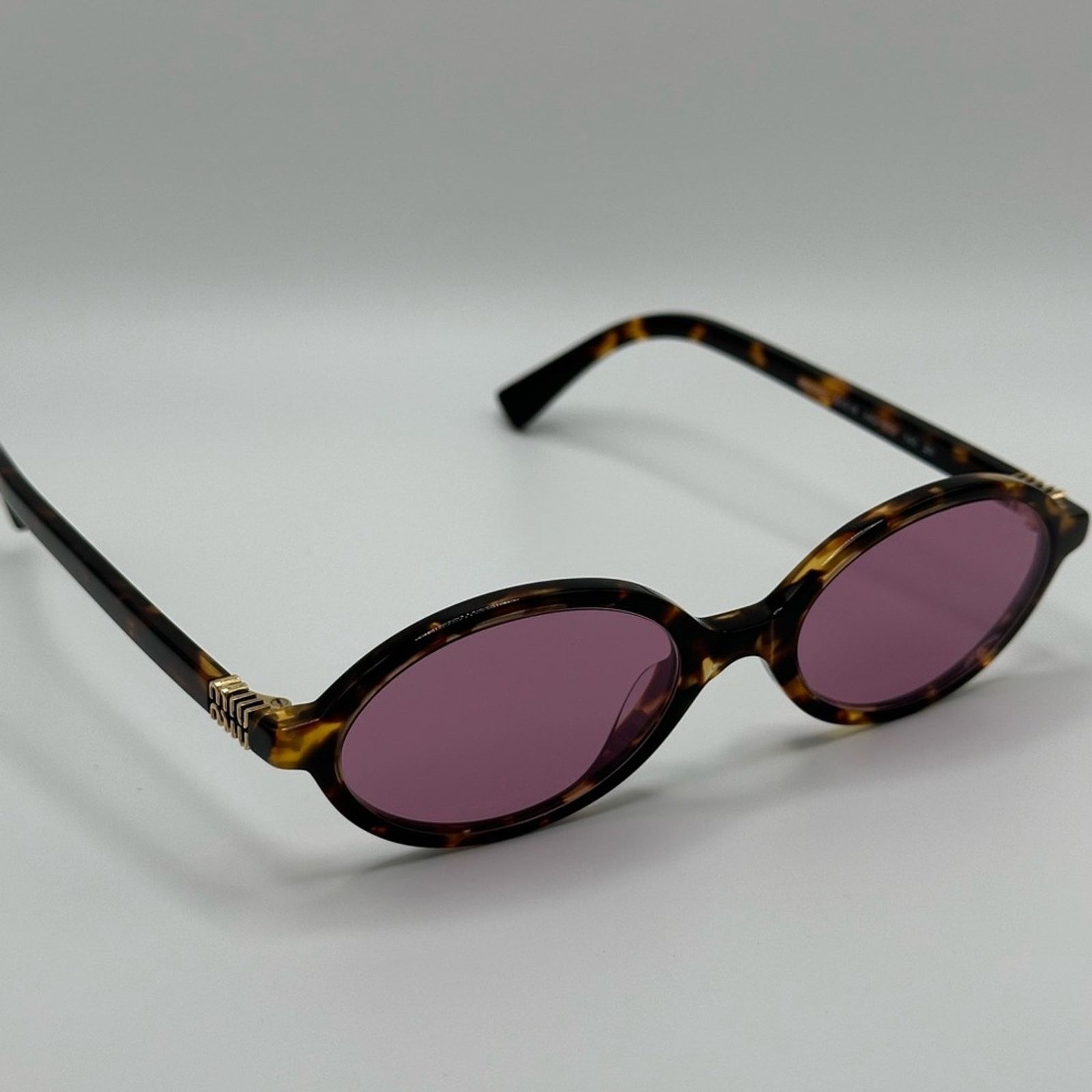 Miu Miu NEW MIU MIU MU04ZS VAU50D Honey Havana Dark Pink Mirror Size ONE SIZE - 5 Thumbnail