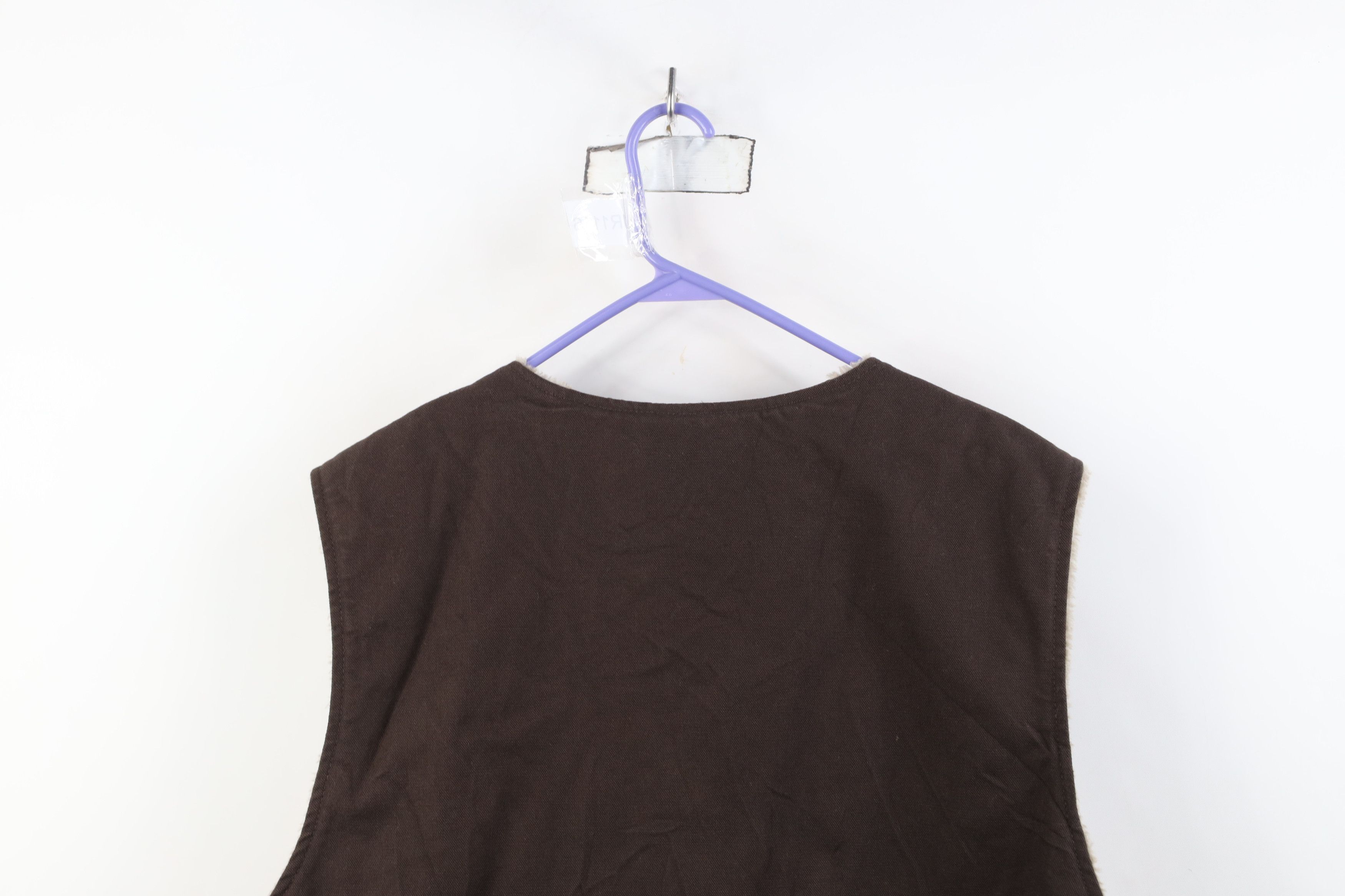 Carhartt Vintage Y2K Carhartt Fleece Lined Canvas Vest Jacket Brown Size US XXL / EU 58 / 5 - 15 Thumbnail