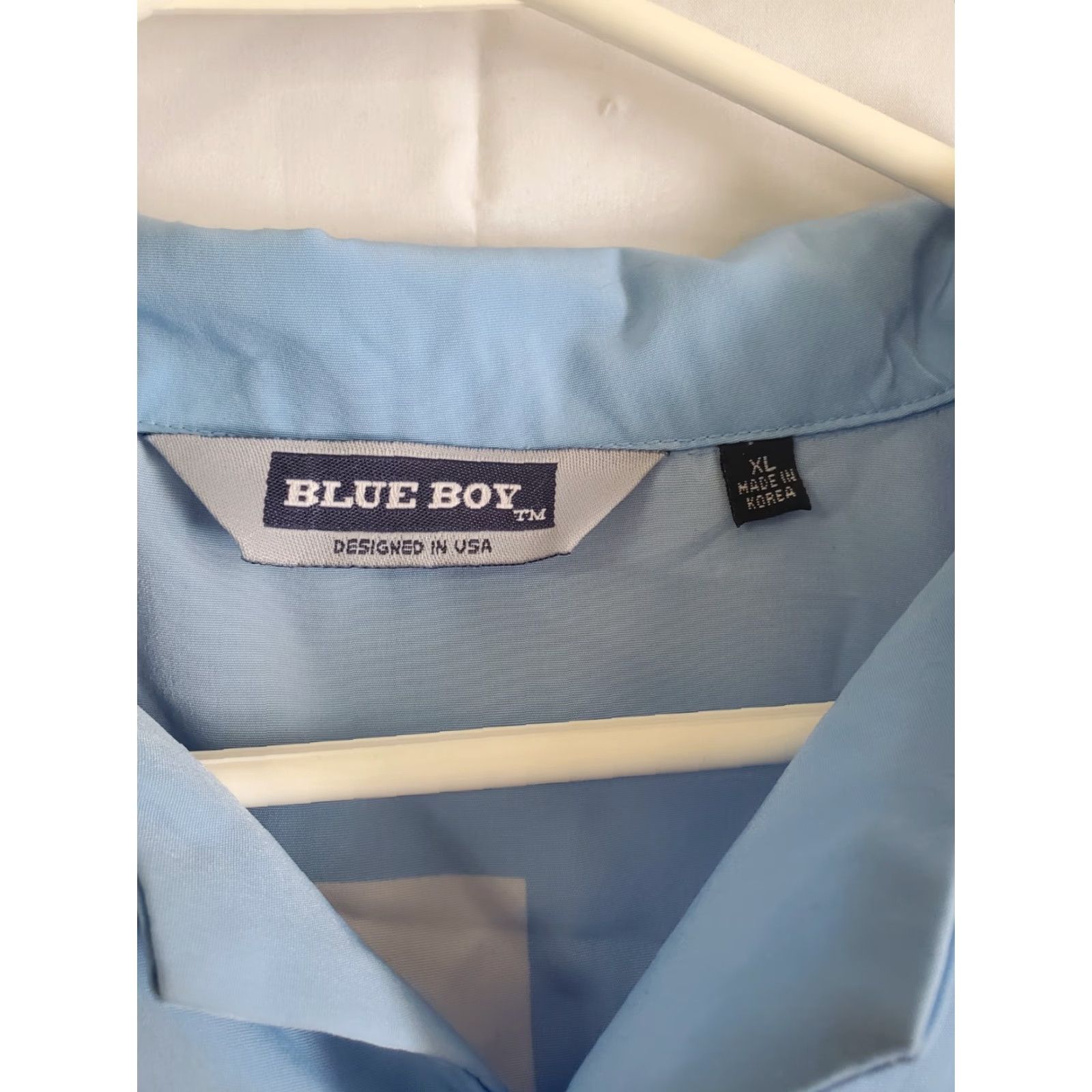 Vintage Blue Boy Men's Shirt XL Button-Up AOP Graphic Print Gangster Hip Hop Streetwear Casual Button-Down Long Sleeve Blue Size US XL / EU 56 / 4 - 3 Thumbnail