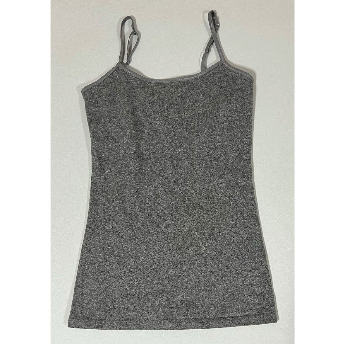 SO Gray Marled Cami Shelf-Bra Camisole Tank Top Shirt XS 🩶