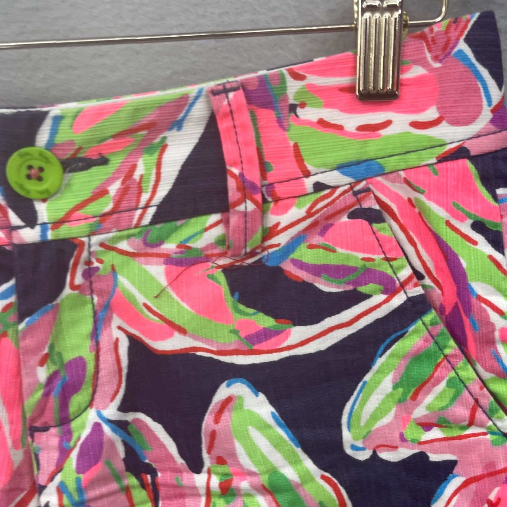 Lilly Pulitzer Lilly Pulitzer Callahan Shorts Womens 00 Floral Blue Preppy Casual Pockets Size 24" / US 00 / IT 34 - 4 Thumbnail