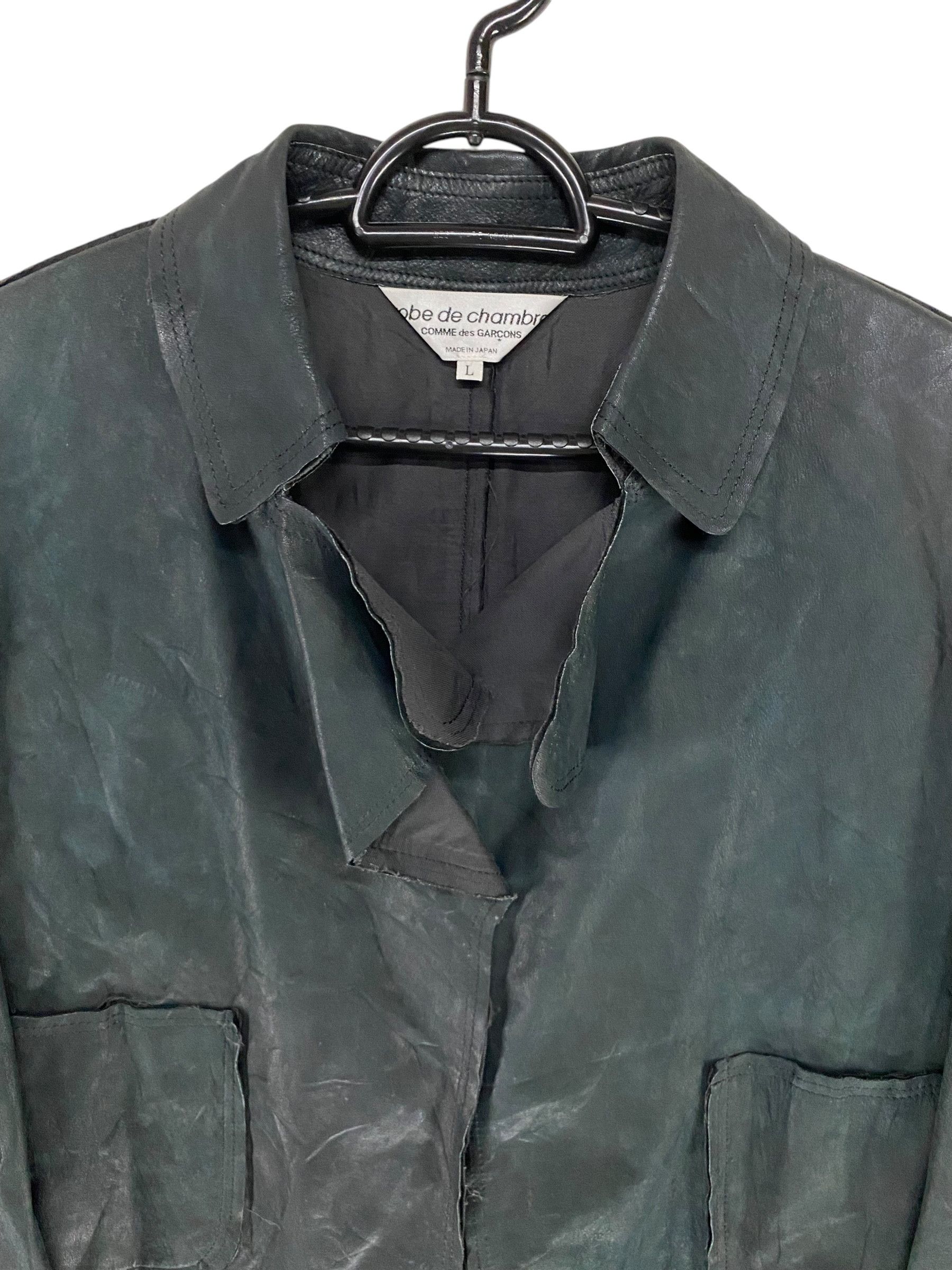 Comme des Garcons SS02 comme des garcons cowhide leather wrap jacket Size L / US 10 / IT 46 - 4 Thumbnail