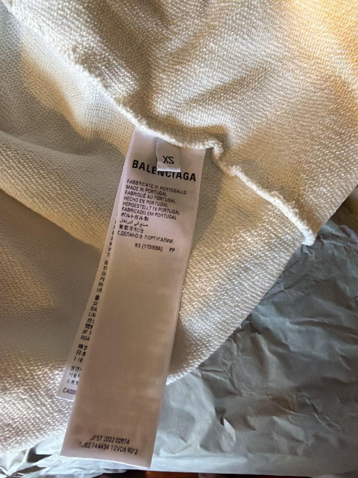 Balenciaga Balenciaga energy label dirty white zip up hoodie xs Size US XS / EU 42 / 0 - 7 Thumbnail