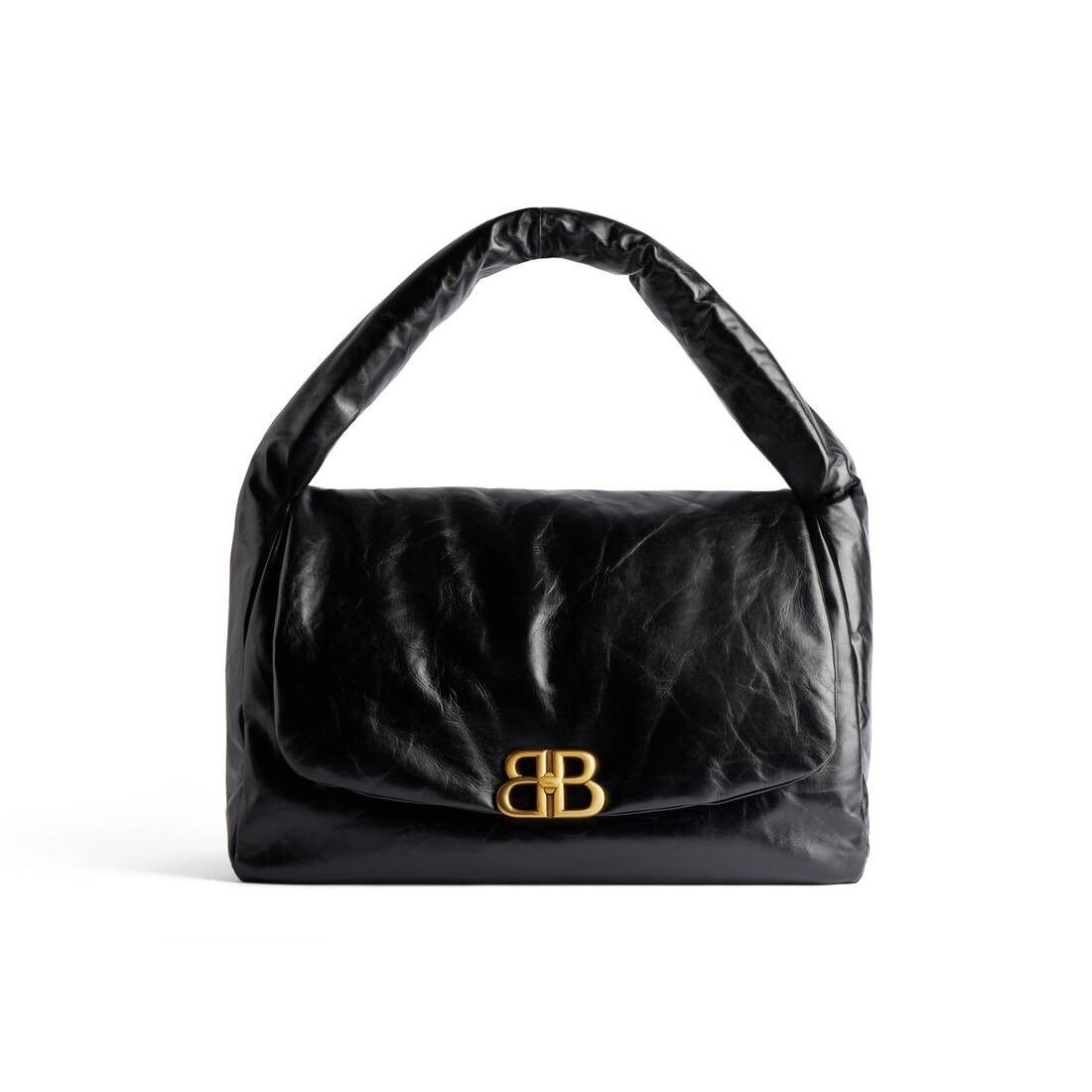 Balenciaga o1tr1nto1125 Size: OS / Monaco Large Sling Bag in Black Size ONE SIZE - 1 Thumbnail