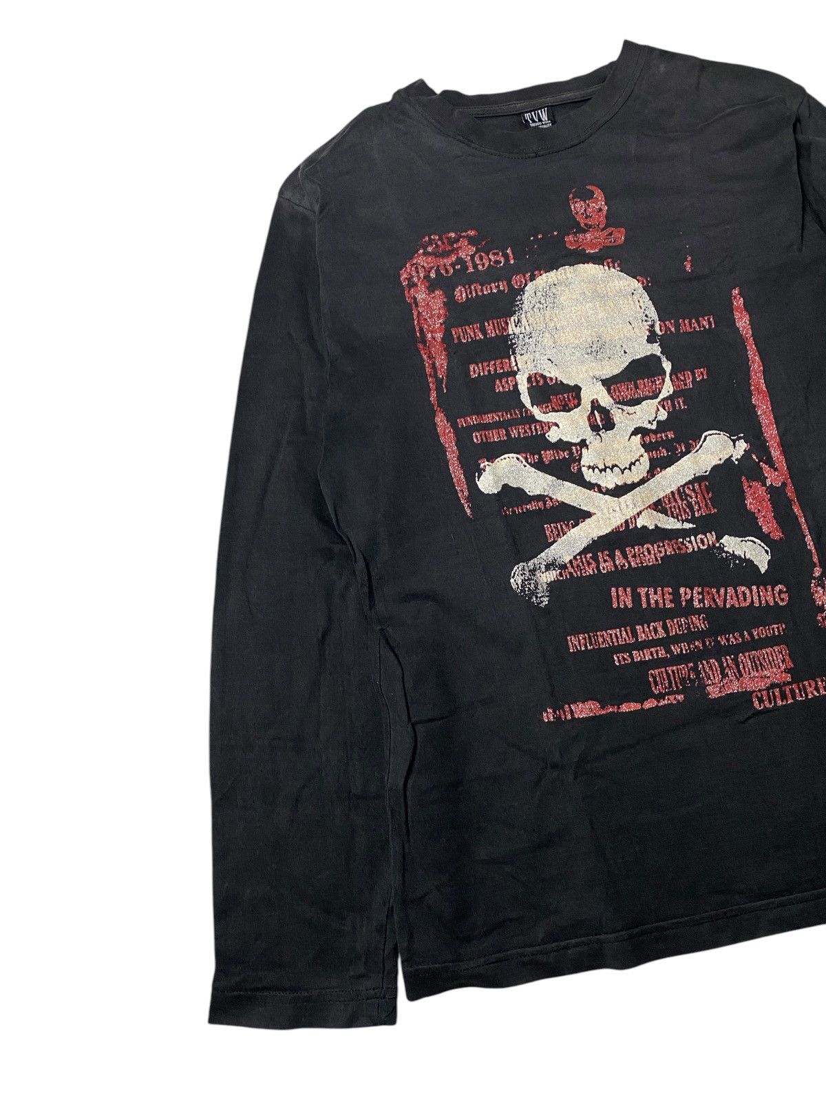 If Six Was Nine 2000's TVW Skull Longsleeve Size US M / EU 48-50 / 2 - 6 Thumbnail