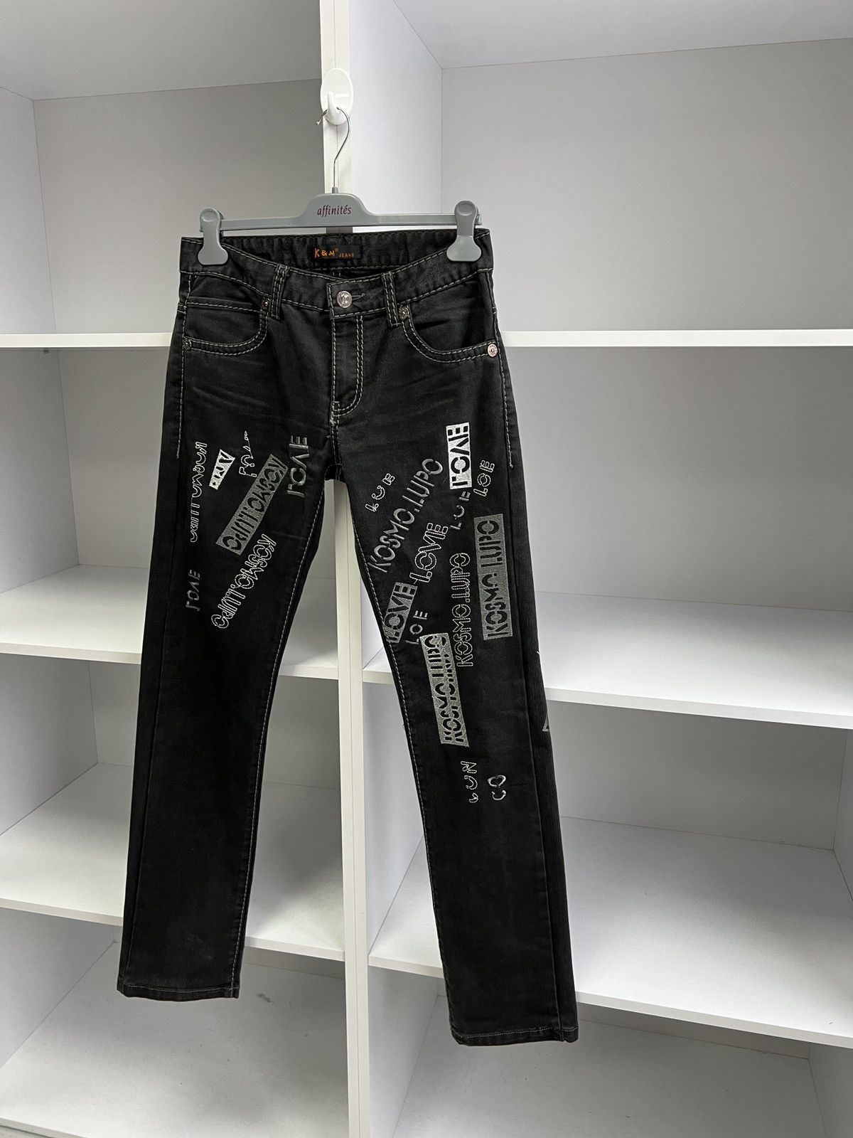 Japanese Brand × Vintage Vintage Kosmolupo Y2K Japanese Style Archival Black Pants Size US 30 / EU 46 - 5 Thumbnail