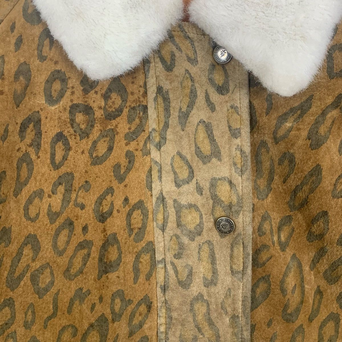 Olympic Seoul japanese brand Leopard genuine lether jacket