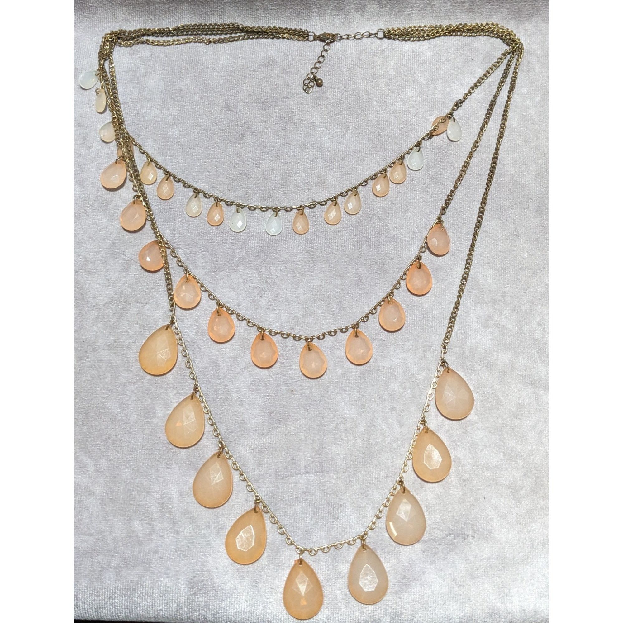 Other Bohemian Layered Necklace With Peach Teardrop Beads Size ONE SIZE - 11 Thumbnail