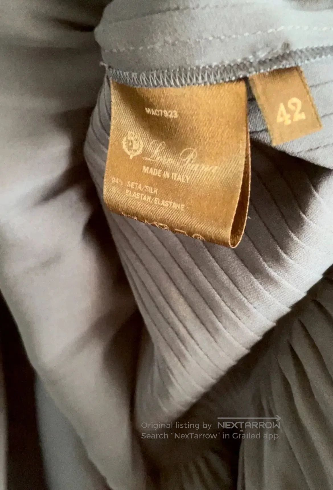 Loro Piana Loro Piana Silk Pleated Dress. Size US L / EU 52-54 / 3 - 4 Thumbnail