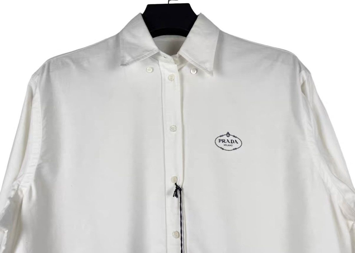 Prada PRADA Button-Down Elegant Solid Long Sleeve Shirt J31 Size US XS / EU 42 / 0 - 3 Thumbnail